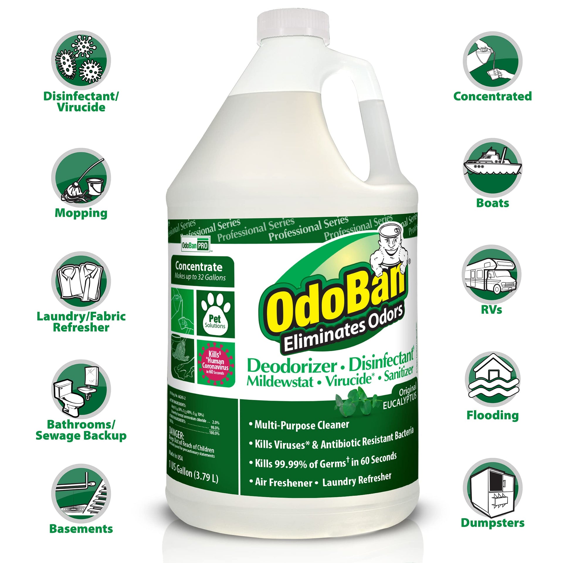 Professional Disinfectant and Odor Eliminator Concentrate (768 Fl Oz)