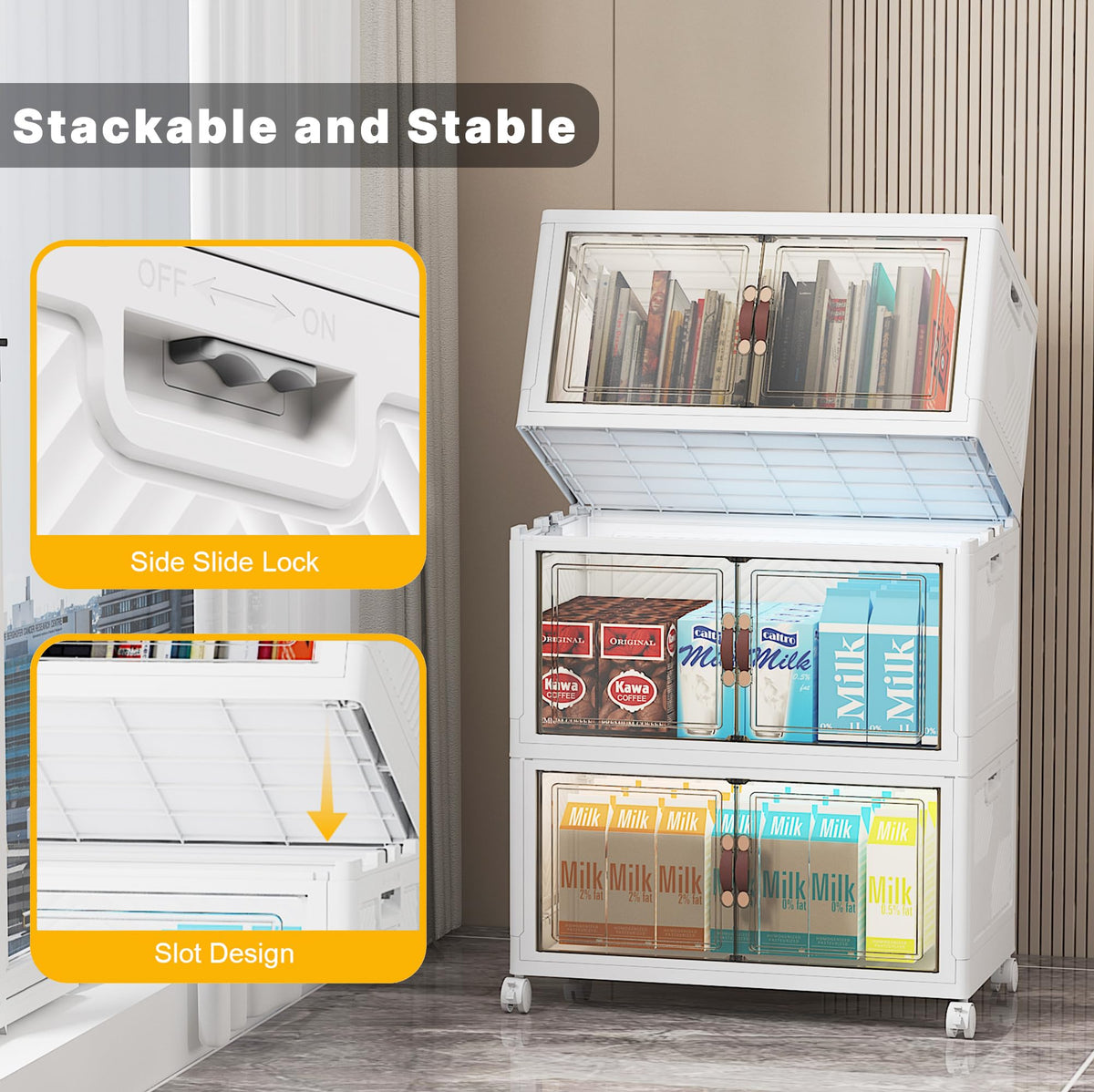 Stackable Storage Bins (6 Count)