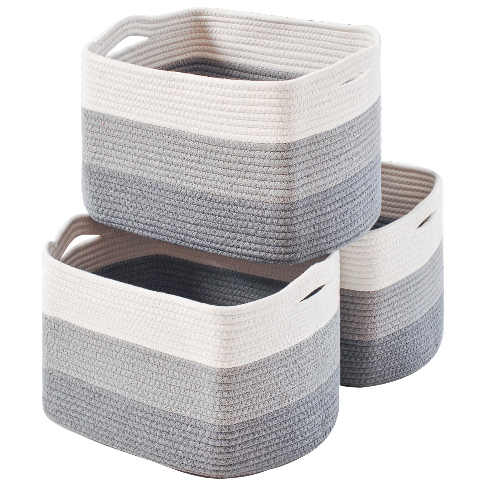 Storage Baskets for Organizing Shelves (3 Count)