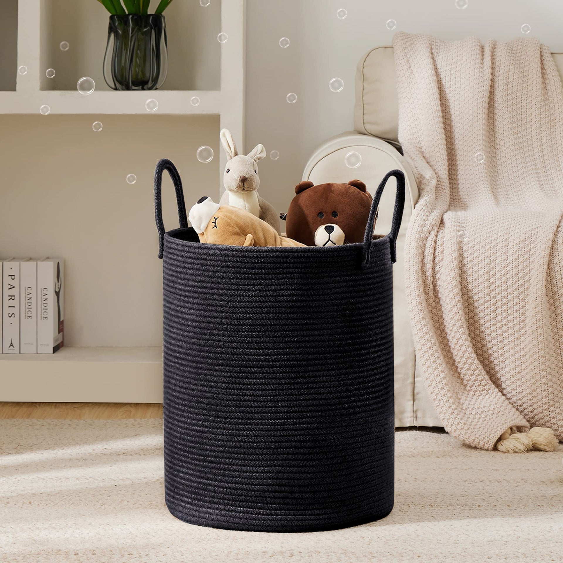 Woven Rope Laundry Hamper Basket - ModHome Supplies
