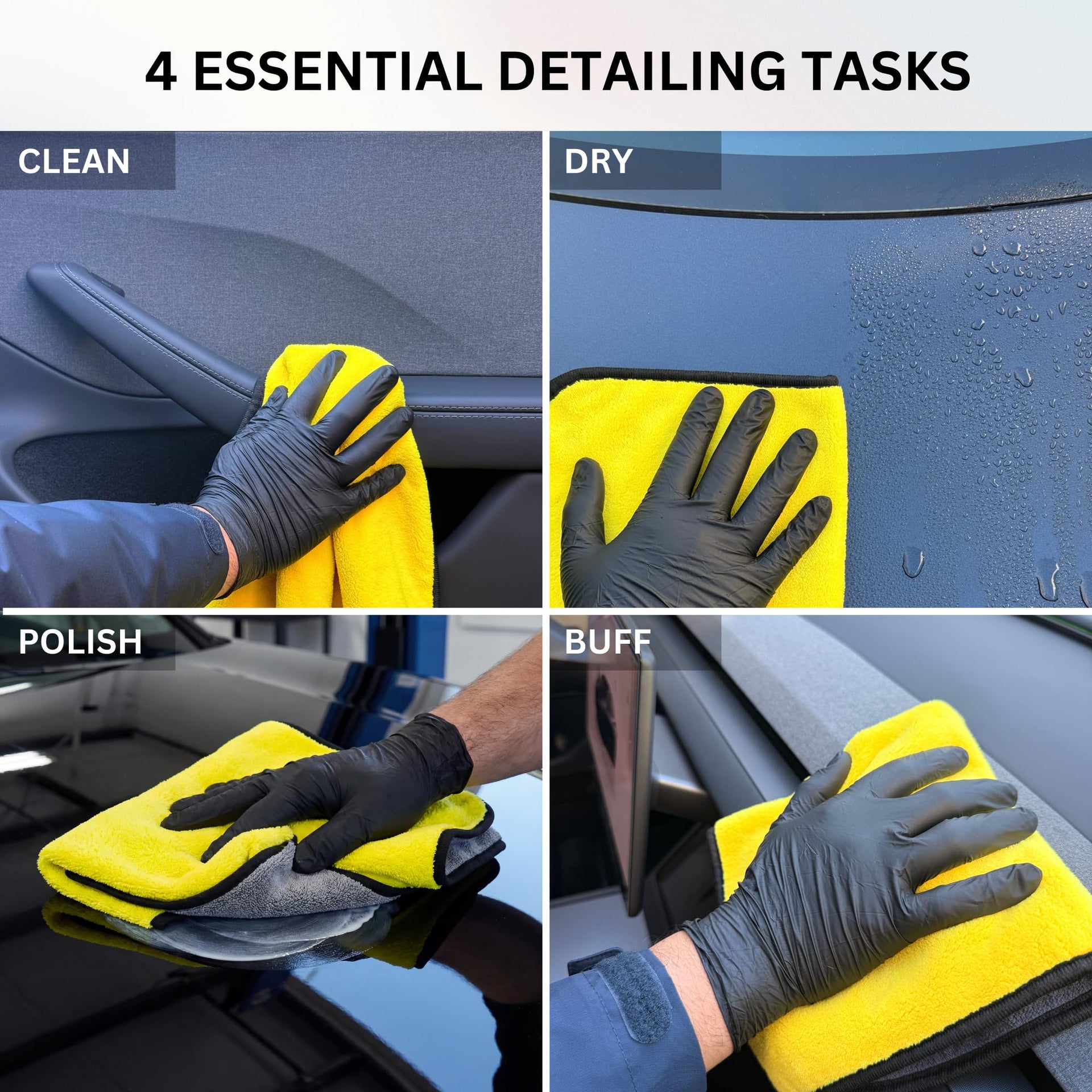 Car Detailing Microfiber Towels (3 Count)