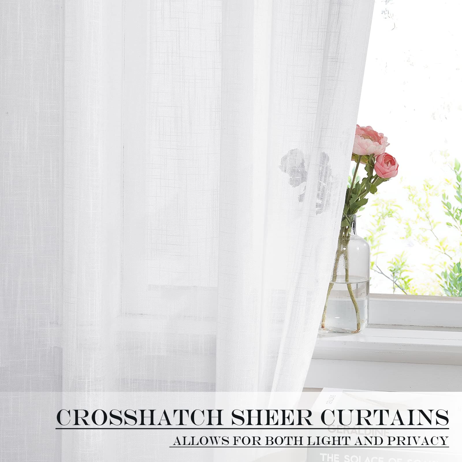 White Sheer Curtains for French Front Door