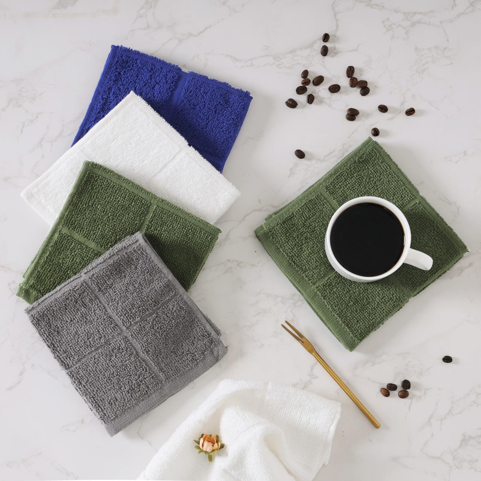 Dishcloths Kitchen Highly Absorbent Dish Rags 100% Cotton Dish Cloths for Washing Dishes (24 Count) - ModHome Supplies
