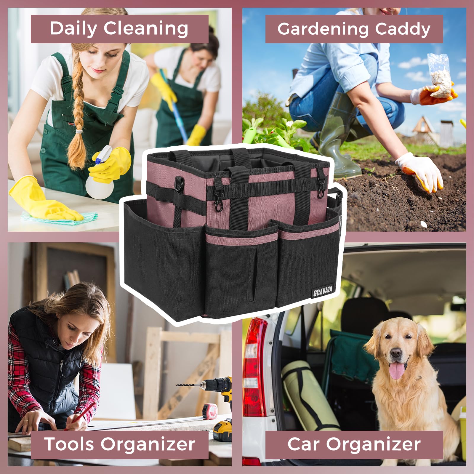 Compact Wearable Cleaning Caddy with Handle & Shoulder Straps