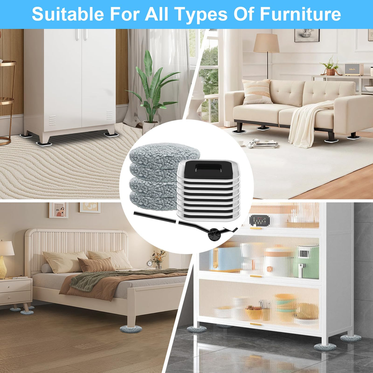 New Upgrade Furniture Sliders (12 Count)