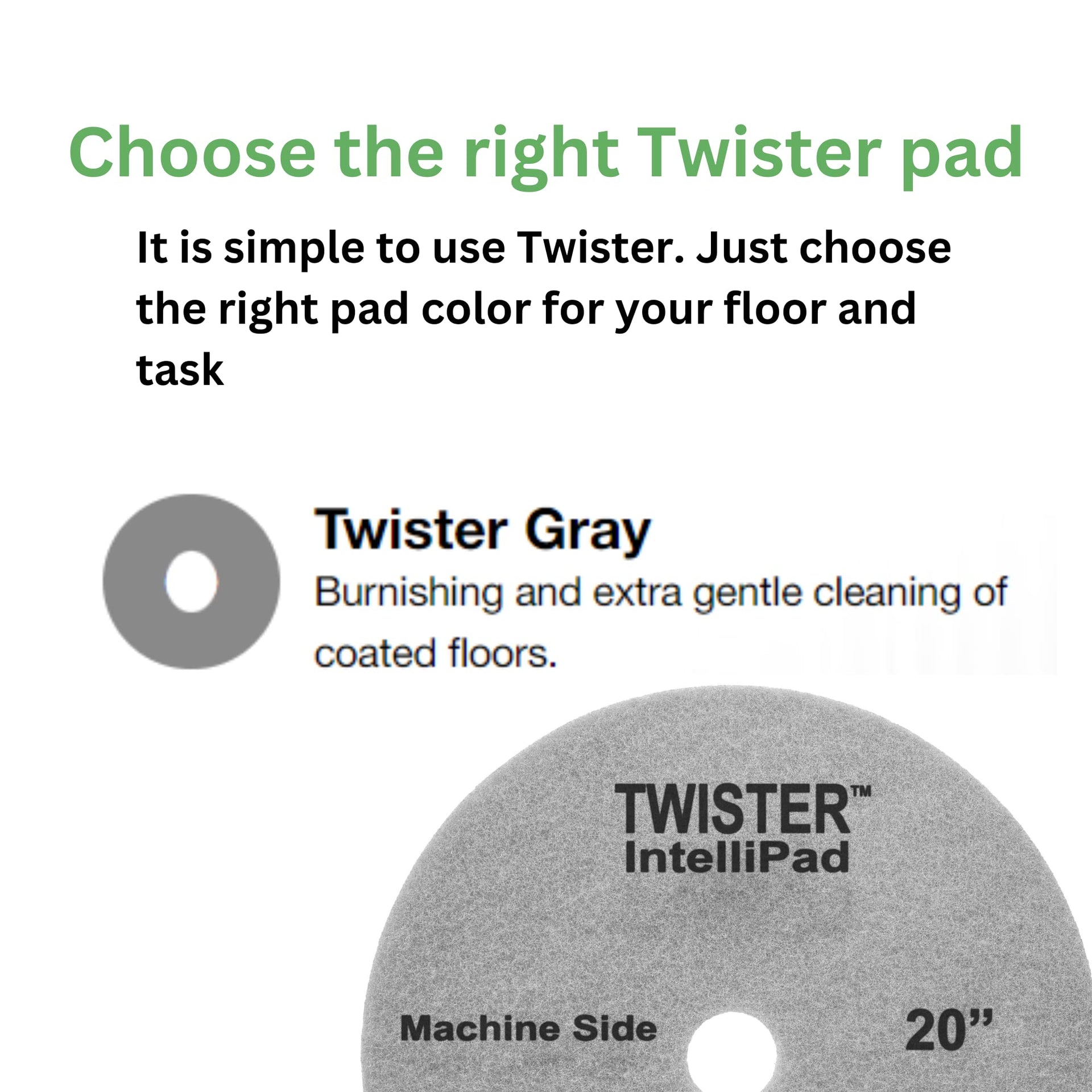 DDT800353 TASKI Twister Intellipad Diamond Coated Floor Machine Cleaning Pad (2 Count)