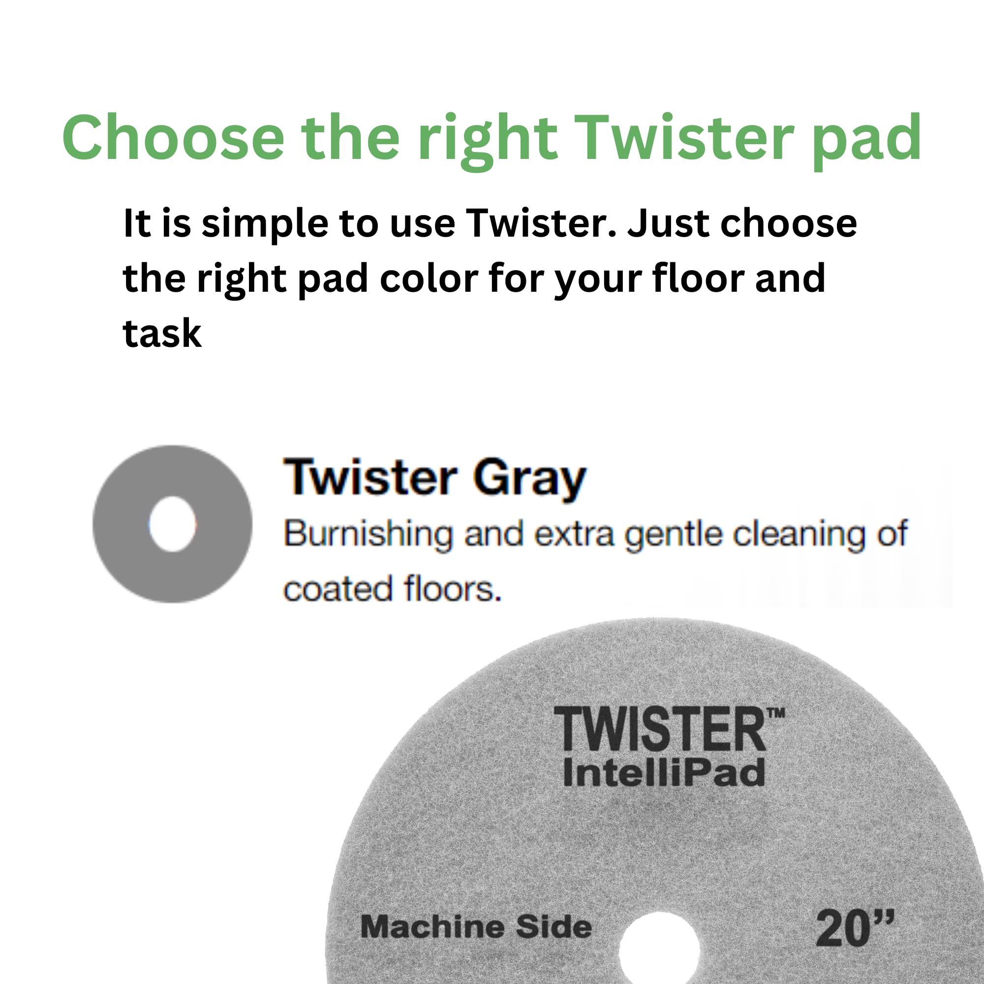 DDT800353 TASKI Twister Intellipad Diamond Coated Floor Machine Cleaning Pad (2 Count)