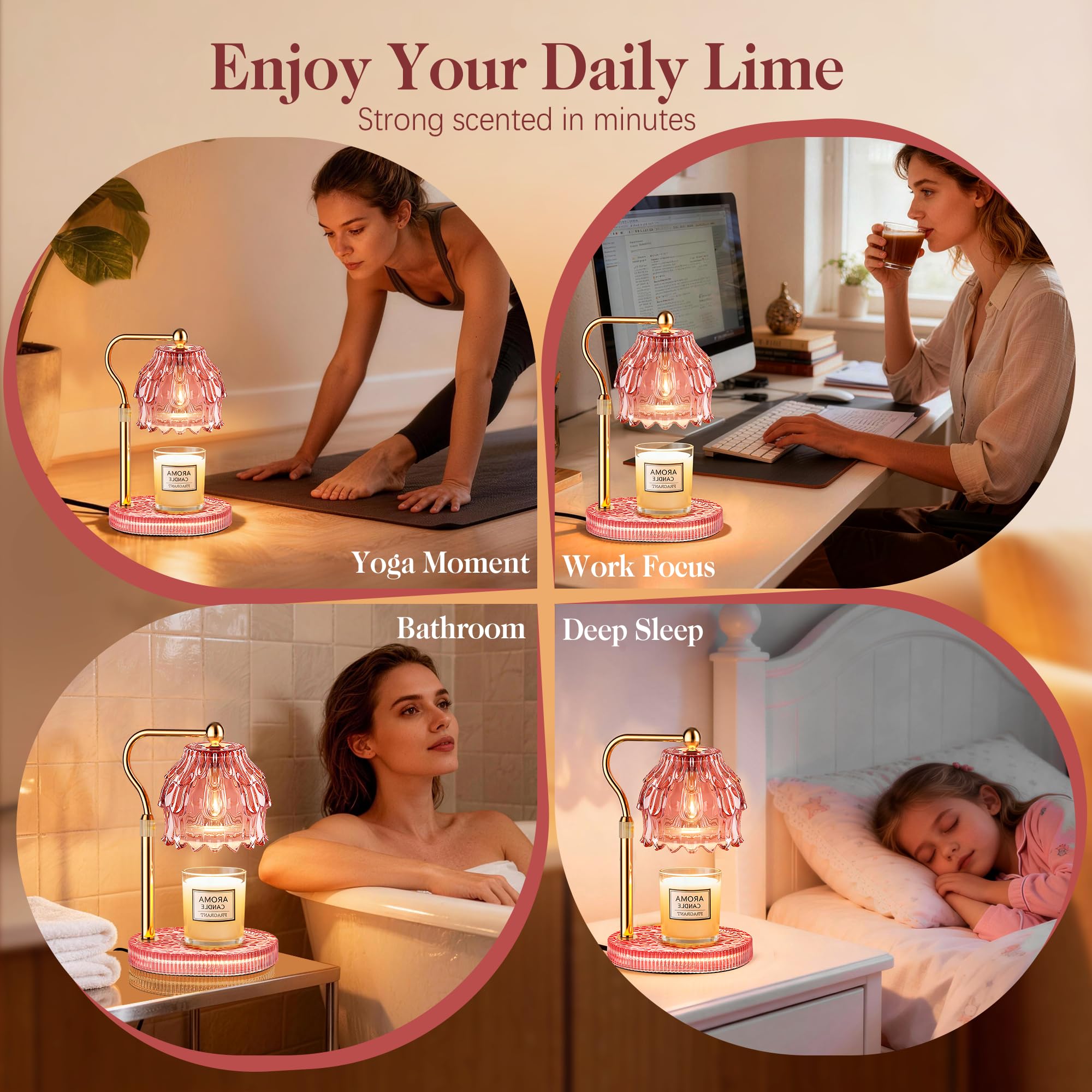 Candle Warmer Lamp with Timer Dimmer
