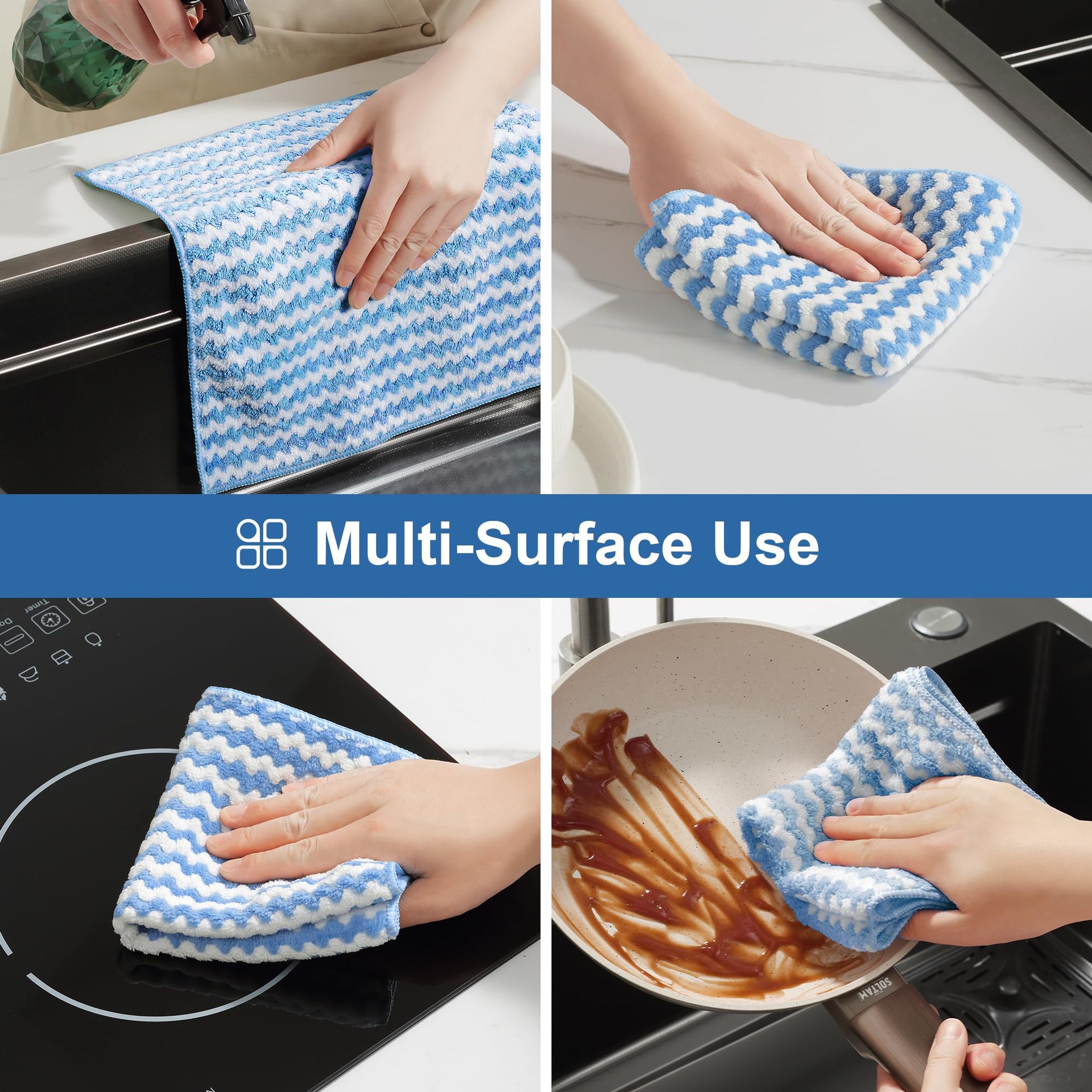 18 Pack Microfiber Cleaning Cloth (18 Count)