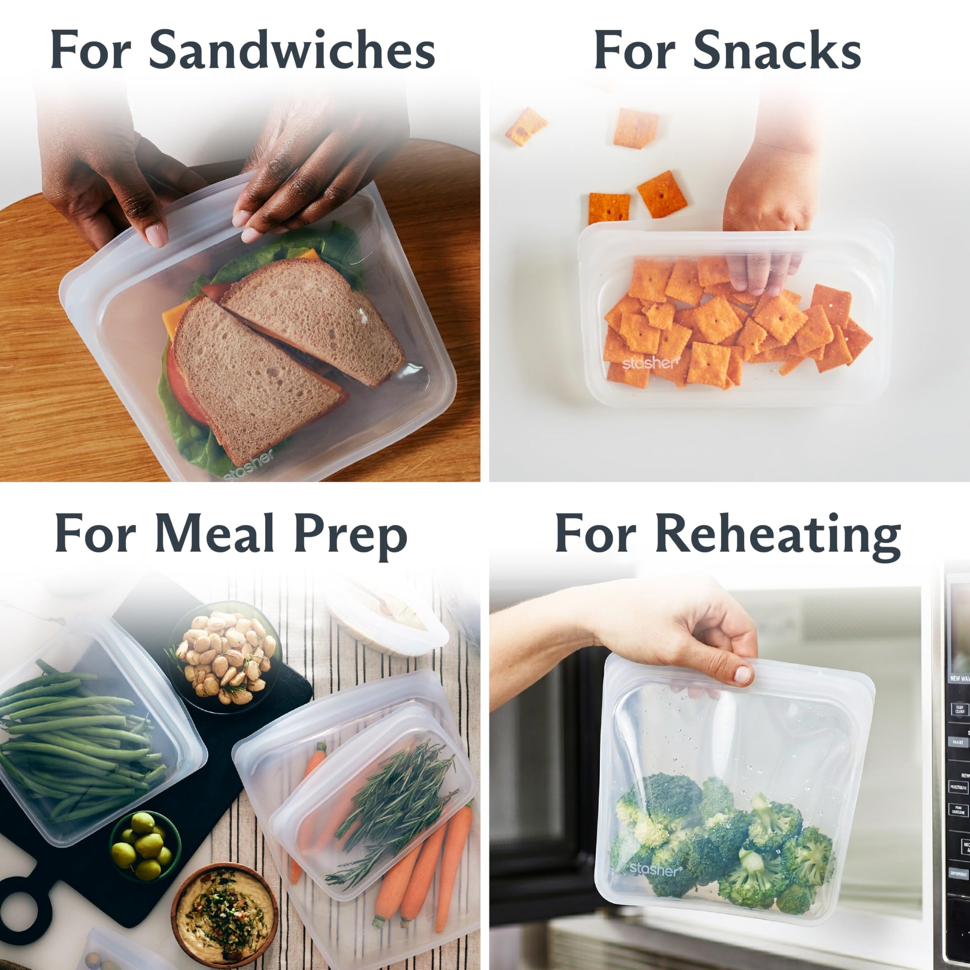 Premium Reusable Silicone Food Storage Bags