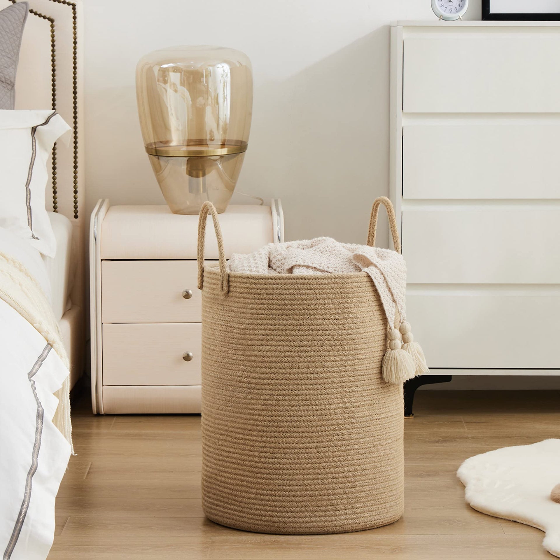 Jute Rope Laundry Hamper Basket - ModHome Supplies