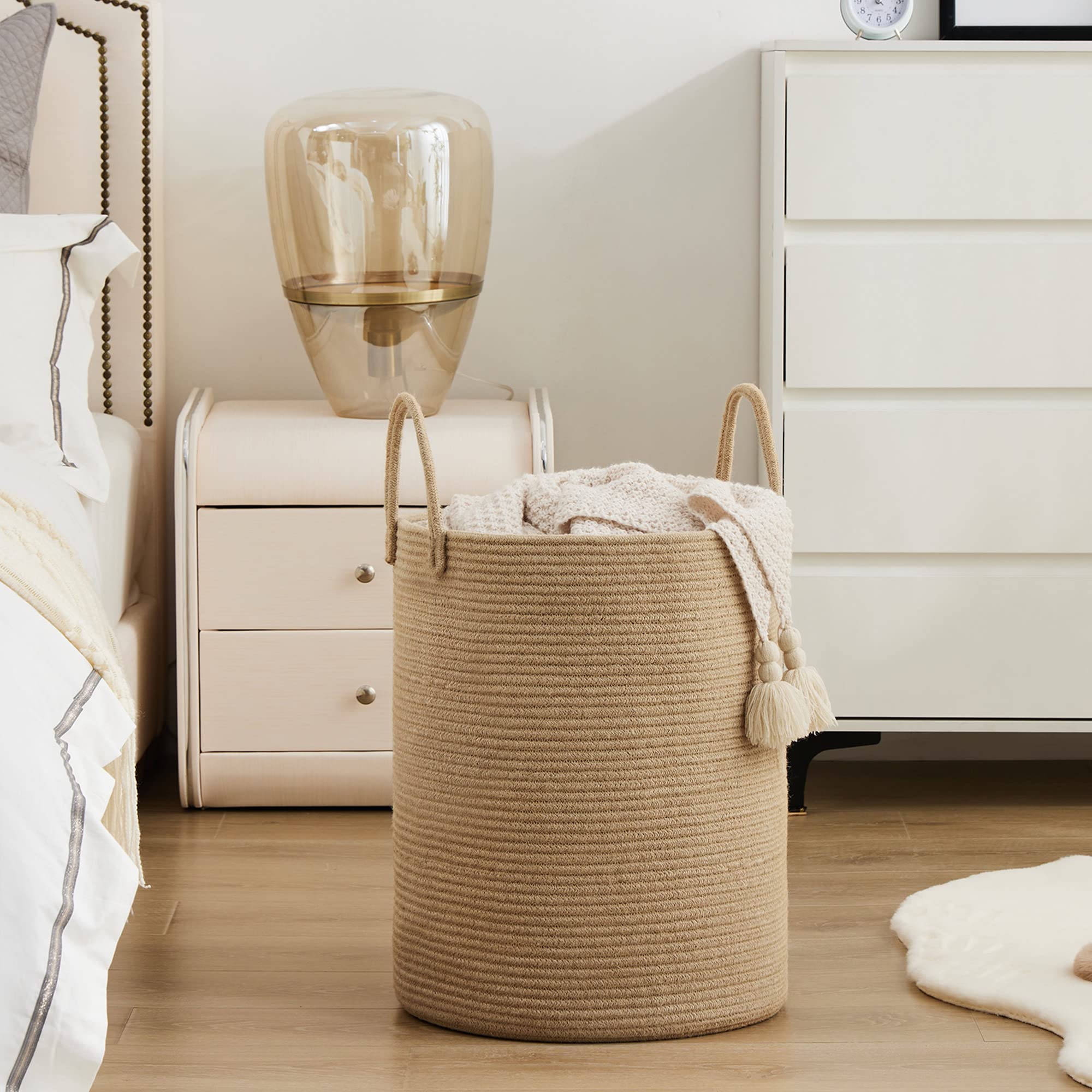 Jute Rope Laundry Hamper Basket - ModHome Supplies