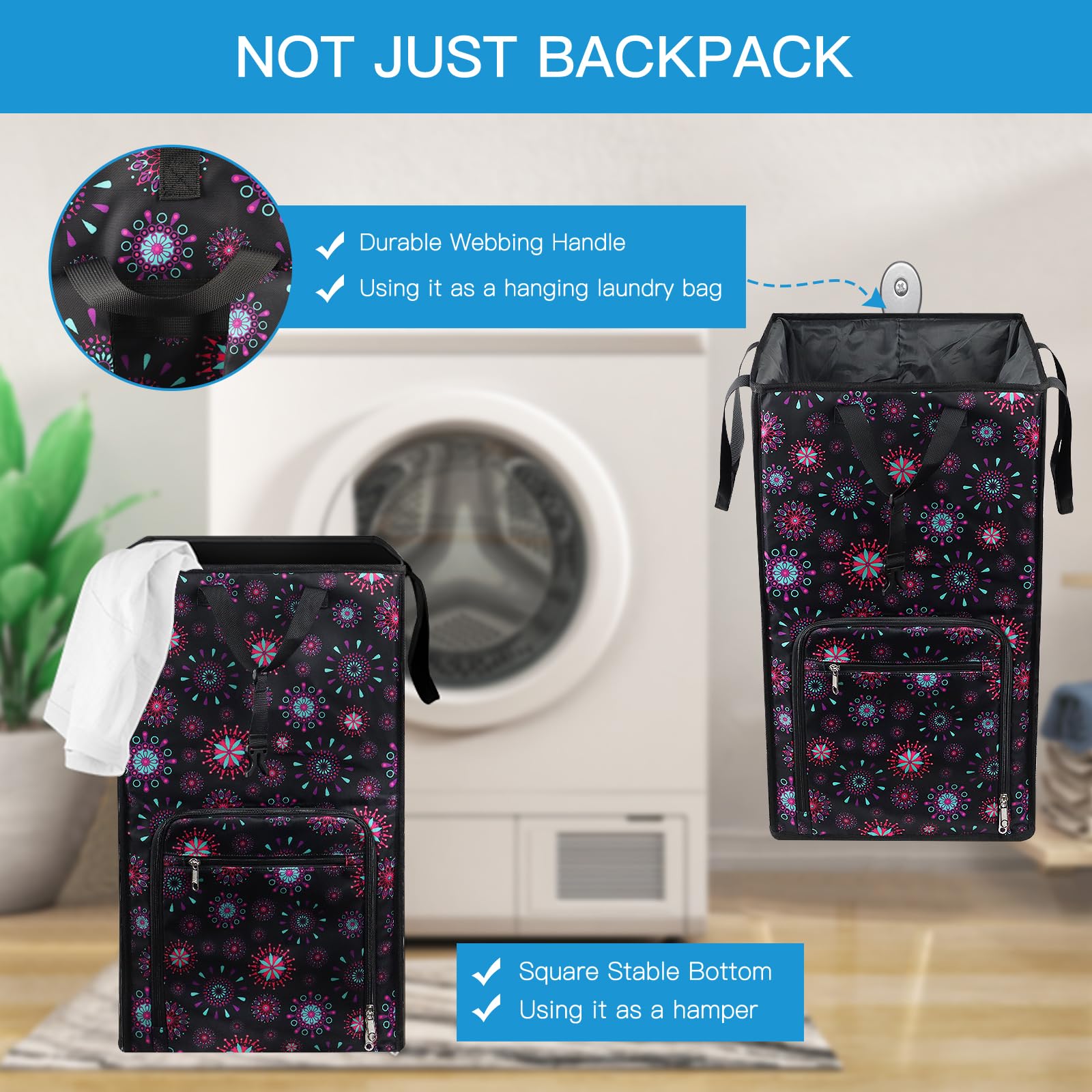 Laundry Backpack Bag for Women Girls