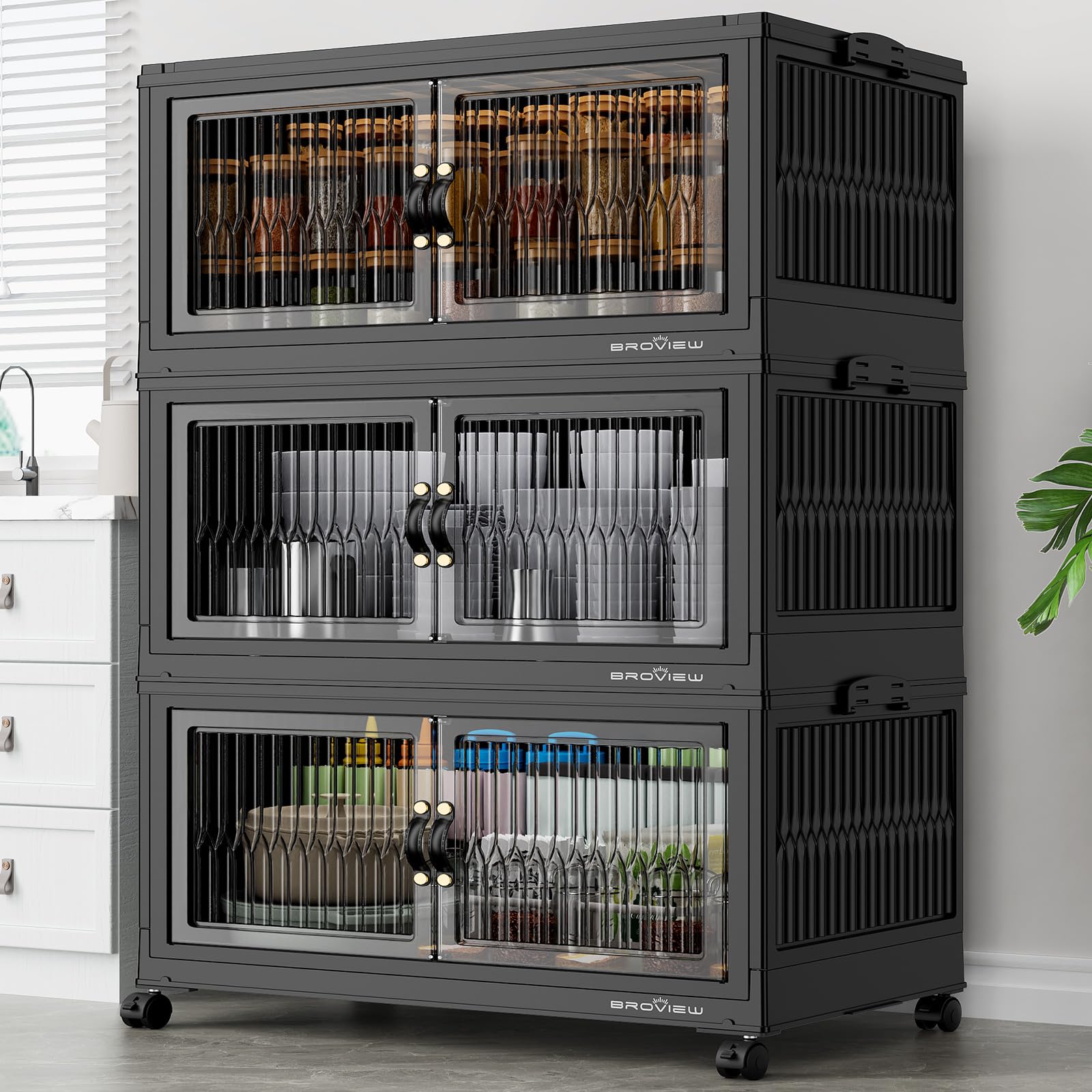 360Qt Stackable Storage Bins with 3 Lids (3 Count)