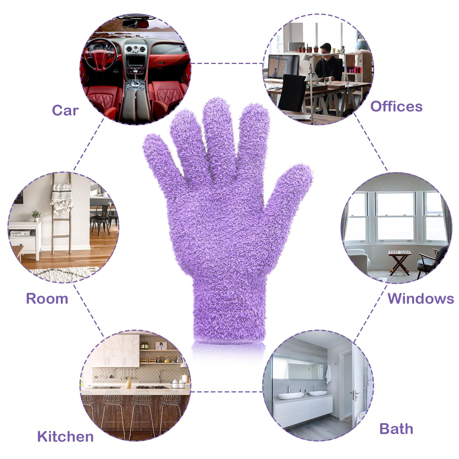 2 Pairs Microfiber Gloves for Plants (2 Count)