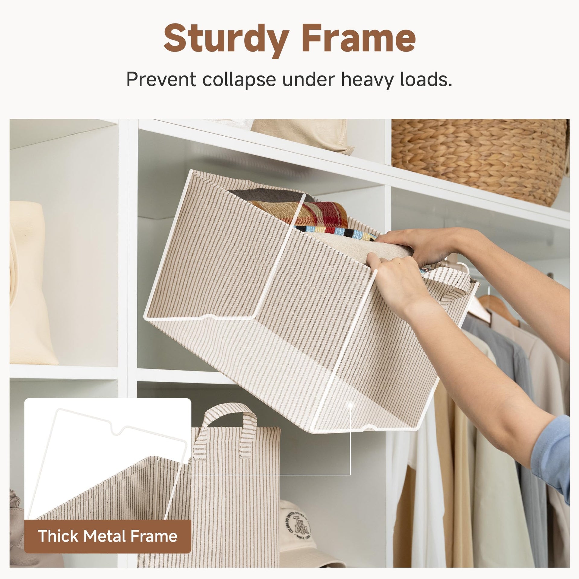 Storage Bins Fabric Storage Bins for Shelves (2 Count)