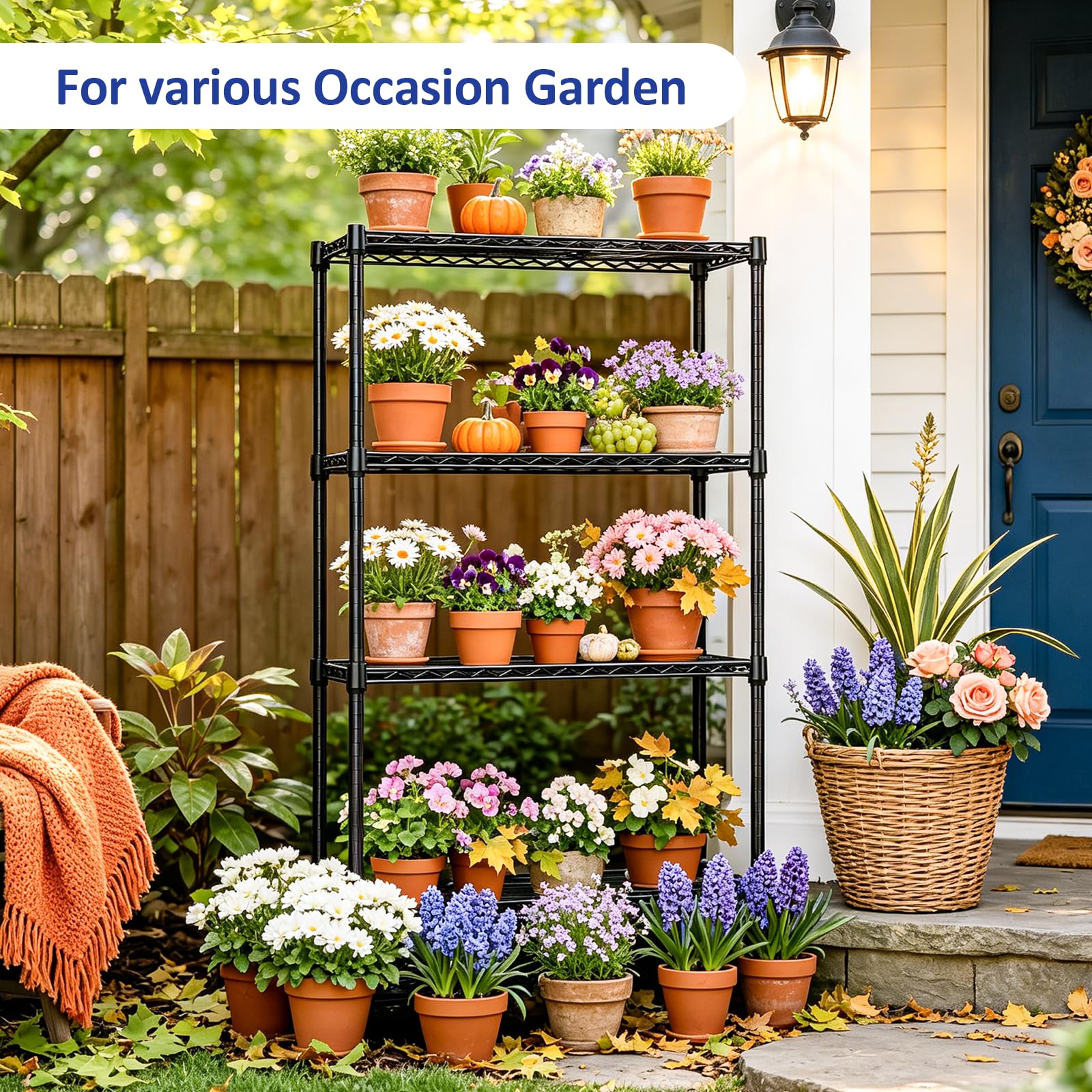 4 Tier Shelf Unit Organizer