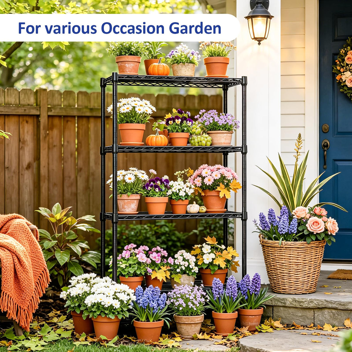 4 Tier Shelf Unit Organizer