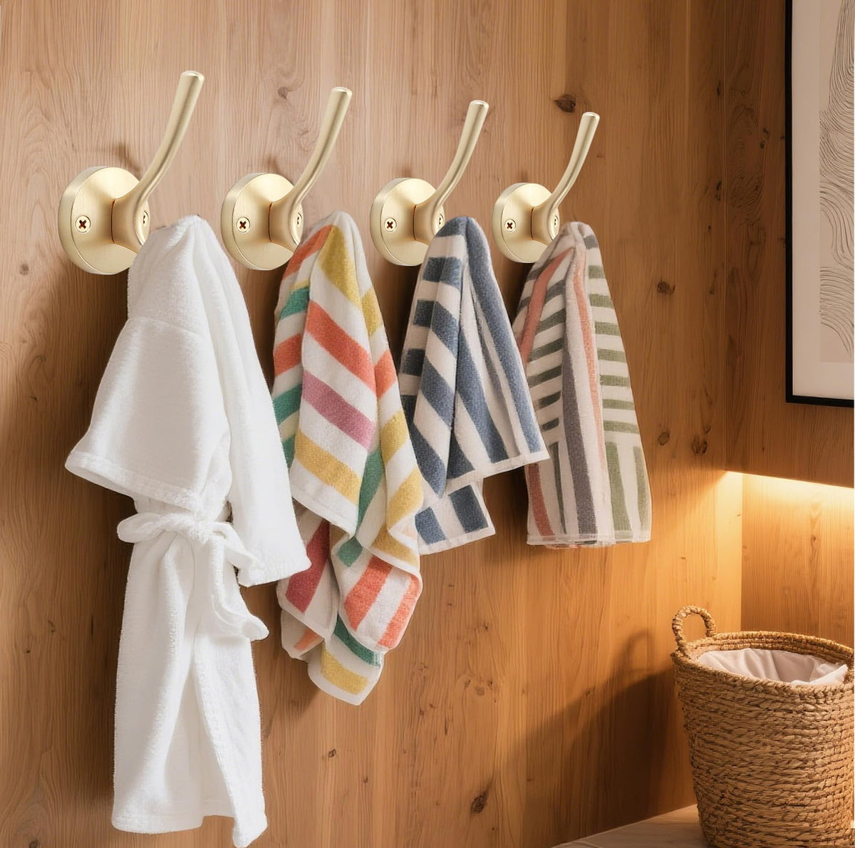 Gold Hat and Coat Hooks