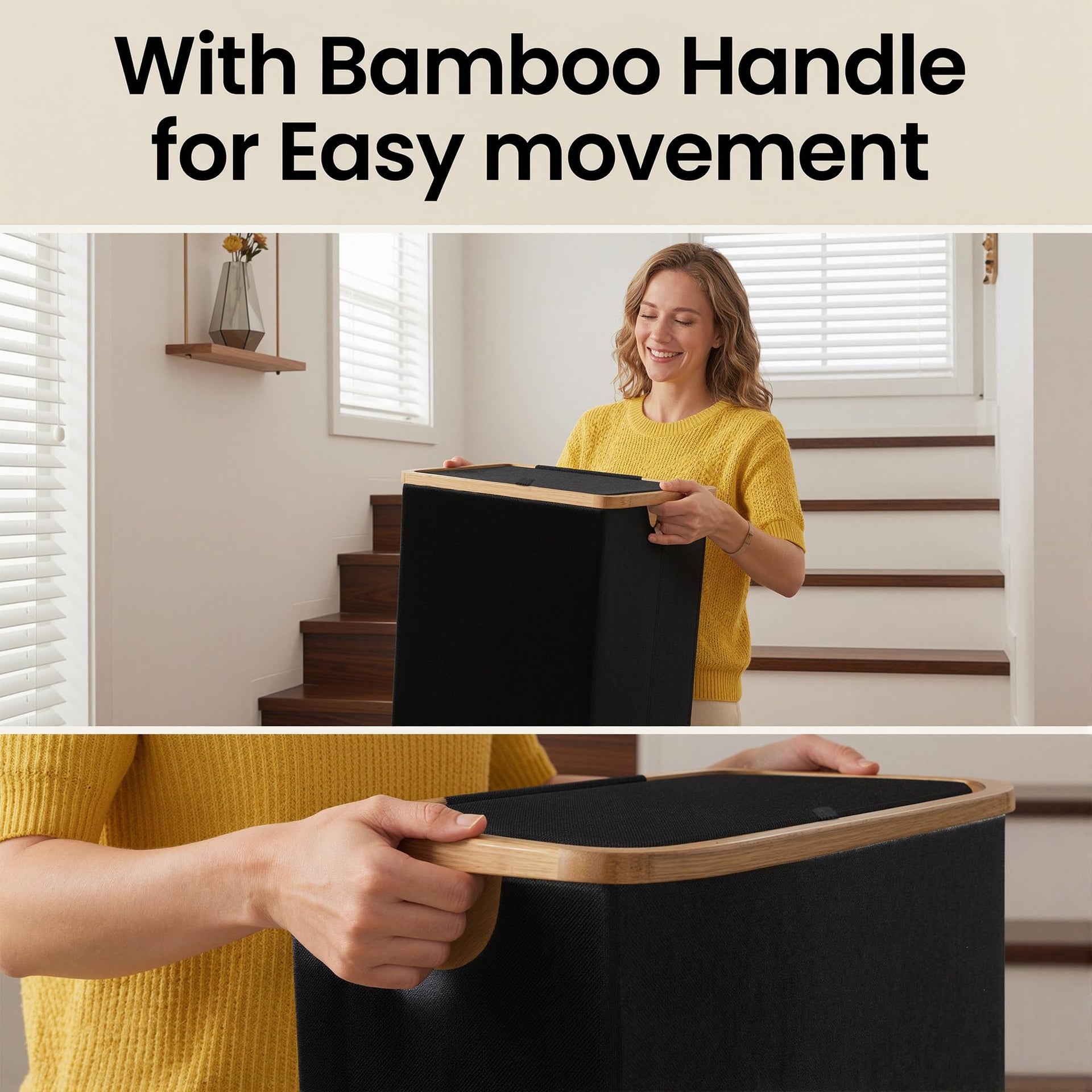 Slim Laundry Basket with Lid