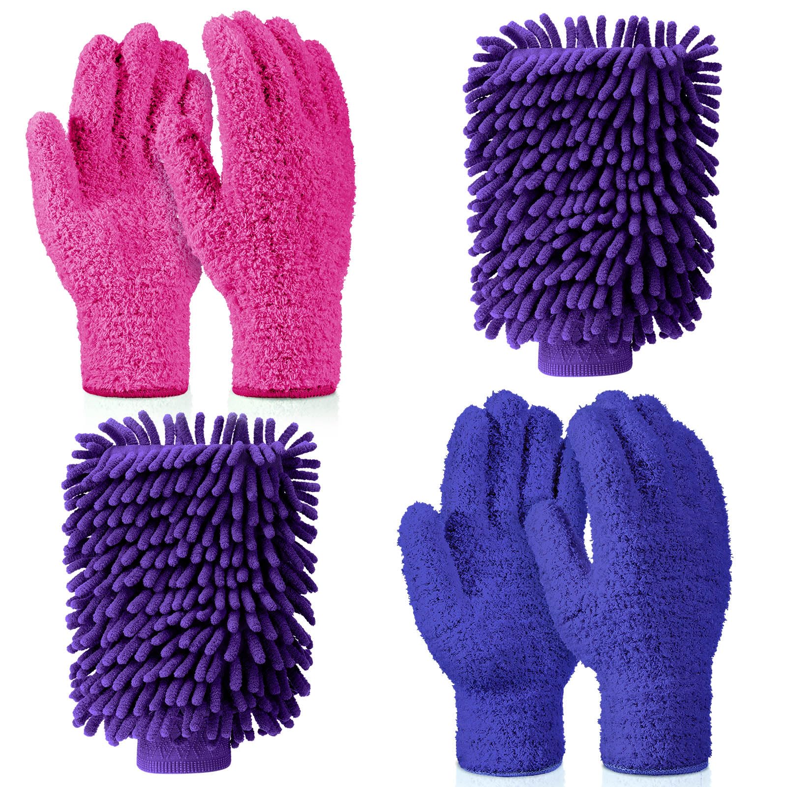 6 Pcs Micro Dusting Mitt Plant Cleaning