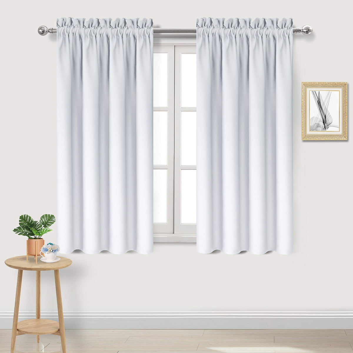 Blackout Curtains for Bedroom Living Room 38 x 54 Inch Long 2 Panels (2 Count)
