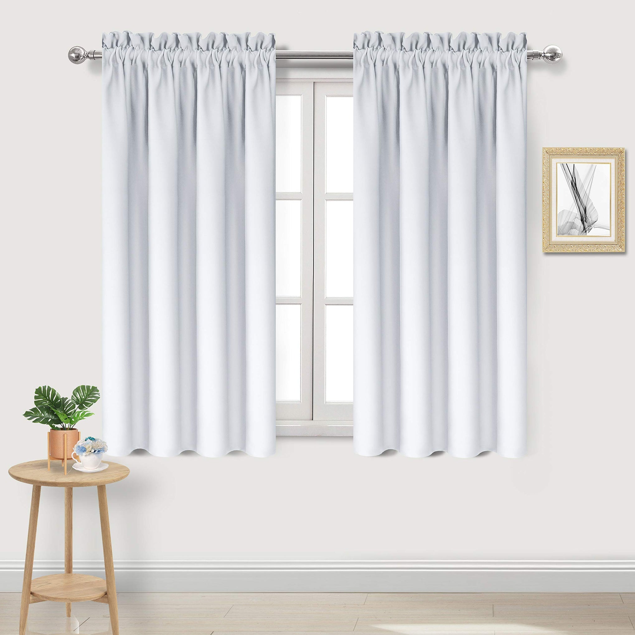 Blackout Curtains for Bedroom Living Room 38 x 54 Inch Long 2 Panels (2 Count)