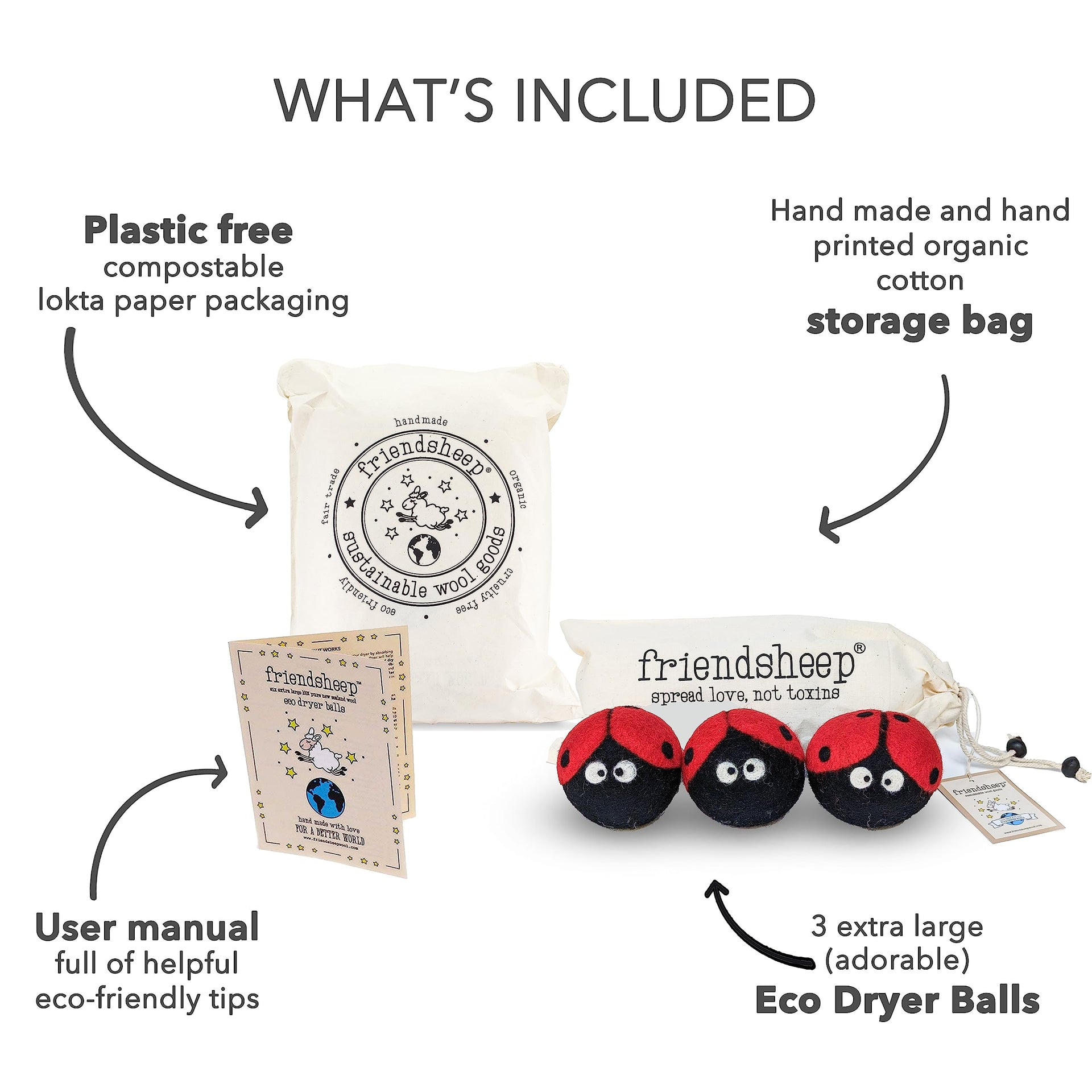 Wool Dryer Balls (3 Count)