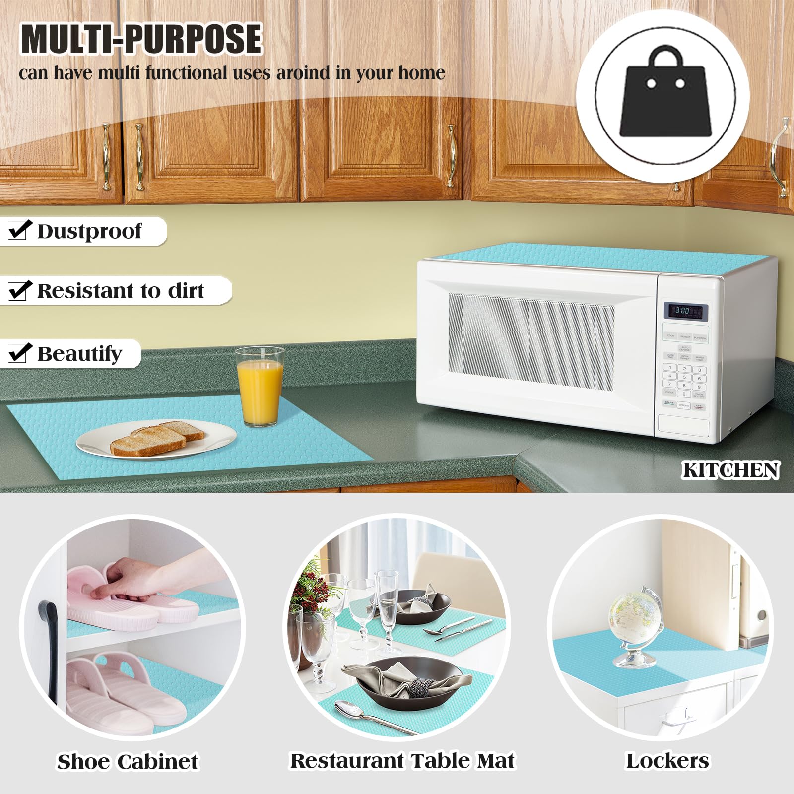 20Pcs Refrigerator Liners (28.5 Sq Ft)