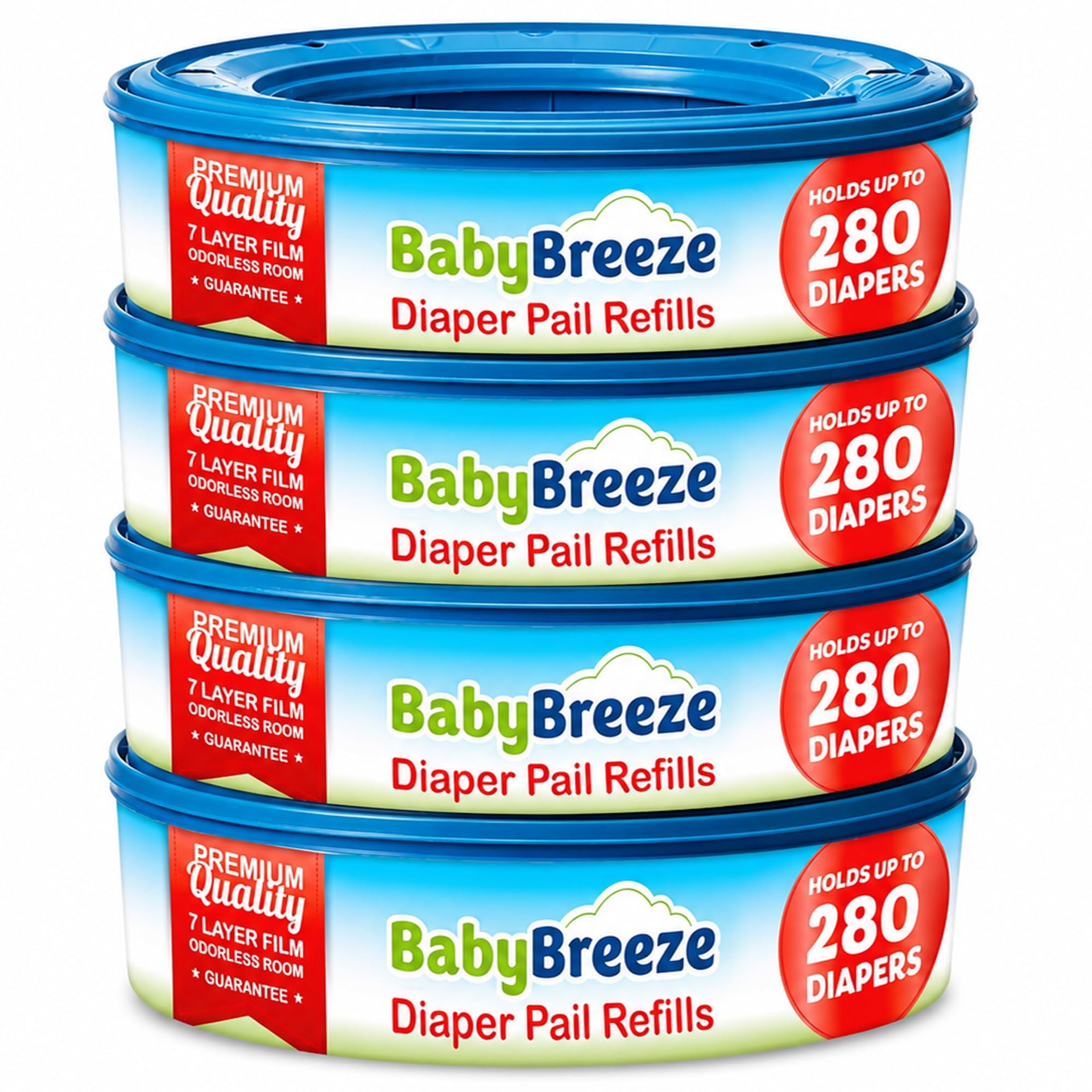 Diaper Pail Refill Bags Compatible with Playtex Diaper Genie Pails Odor Absorbing Diaper Disposal Trash Bags (1120 Count)