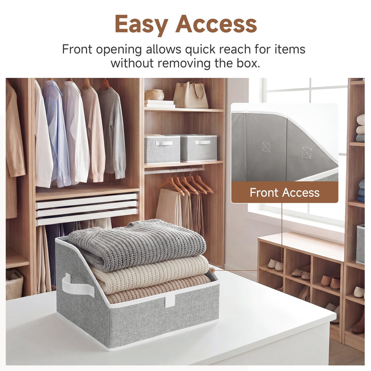 Closet Storage Bins Trapezoid (3 Count)