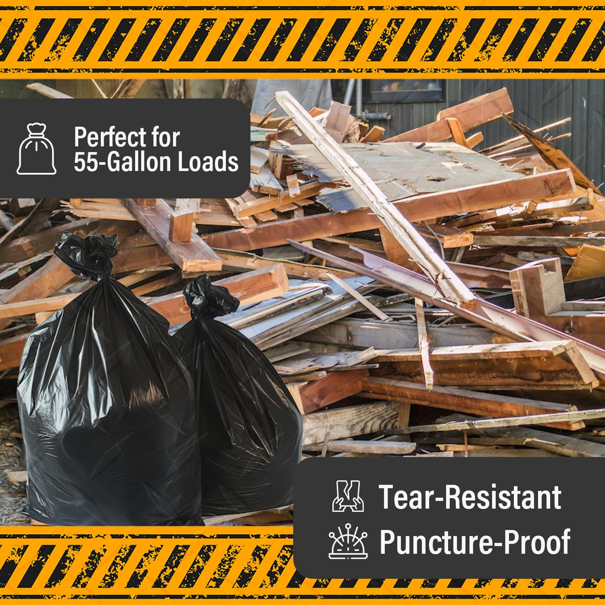 95 96 Gallon Heavy Duty Trash Bags