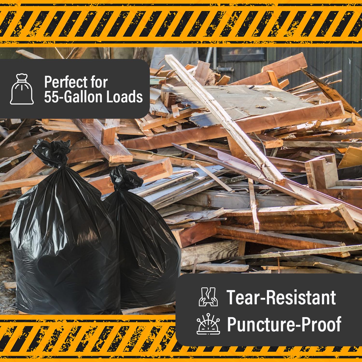 95 96 Gallon Heavy Duty Trash Bags