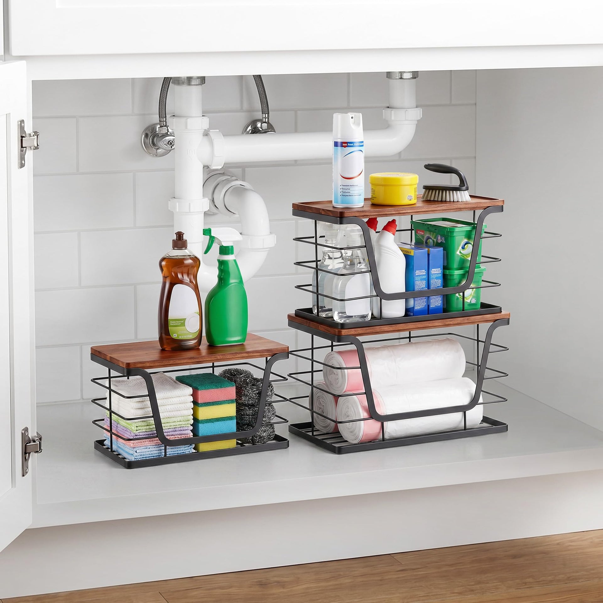 3 Pack Stackable Storage Bins with Lids (3 Count)