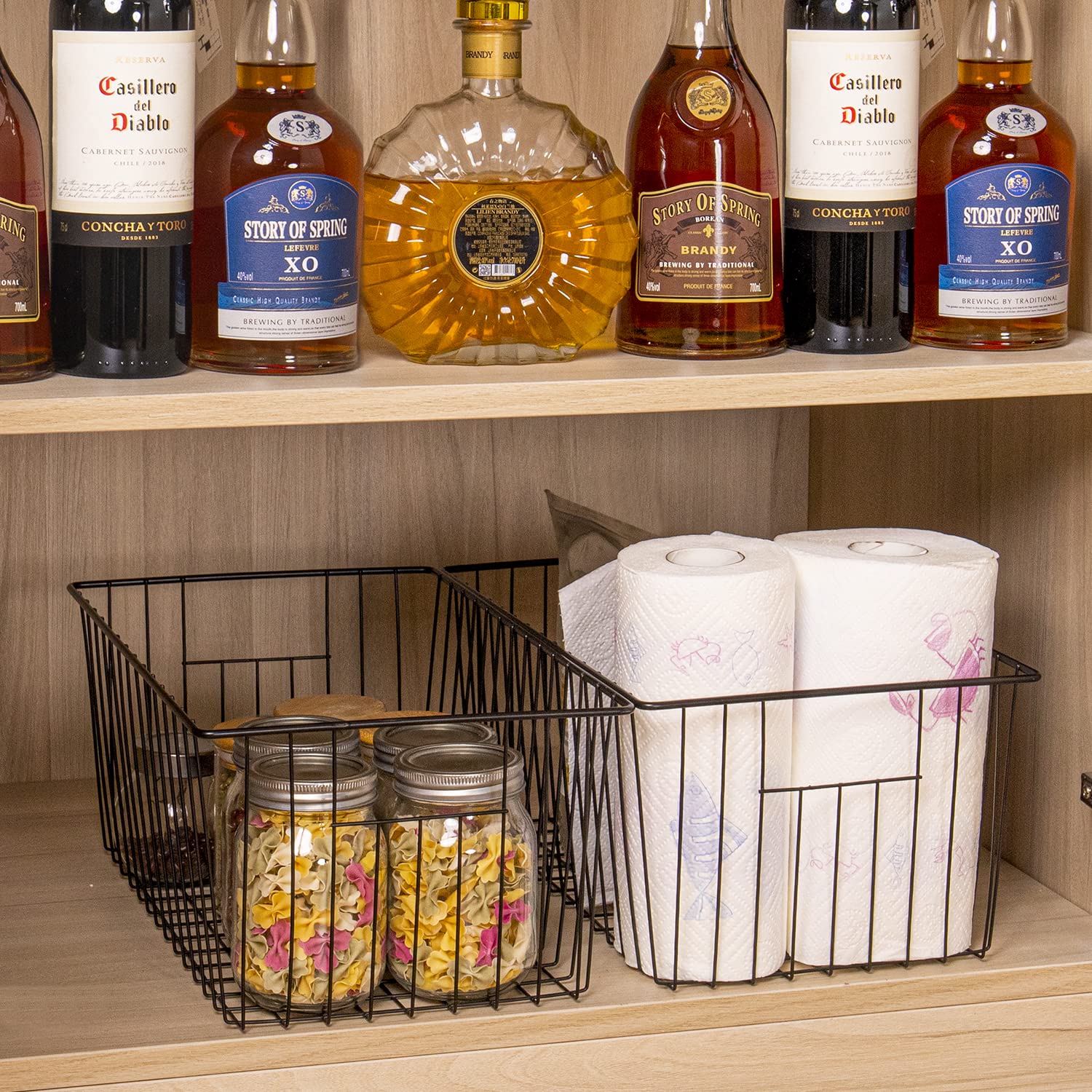 16inch Freezer Wire Storage Organizer Baskets for Upright Freezer 16 (2 Count)