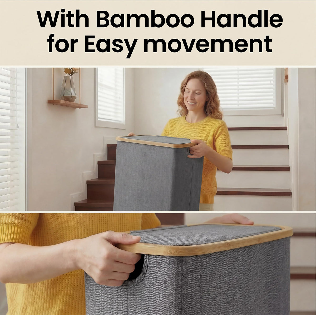 Slim Laundry Basket with Lid