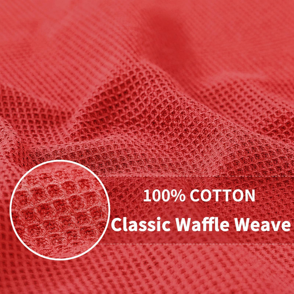 100% Cotton Waffle Weave Kitchen Towels (4 Count)