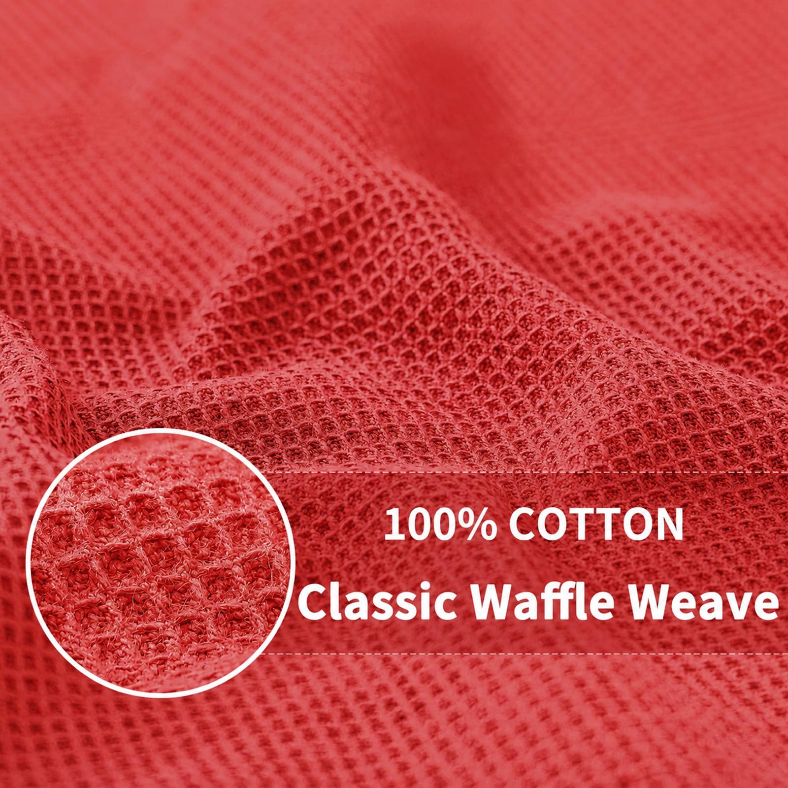 100% Cotton Waffle Weave Kitchen Towels (4 Count)