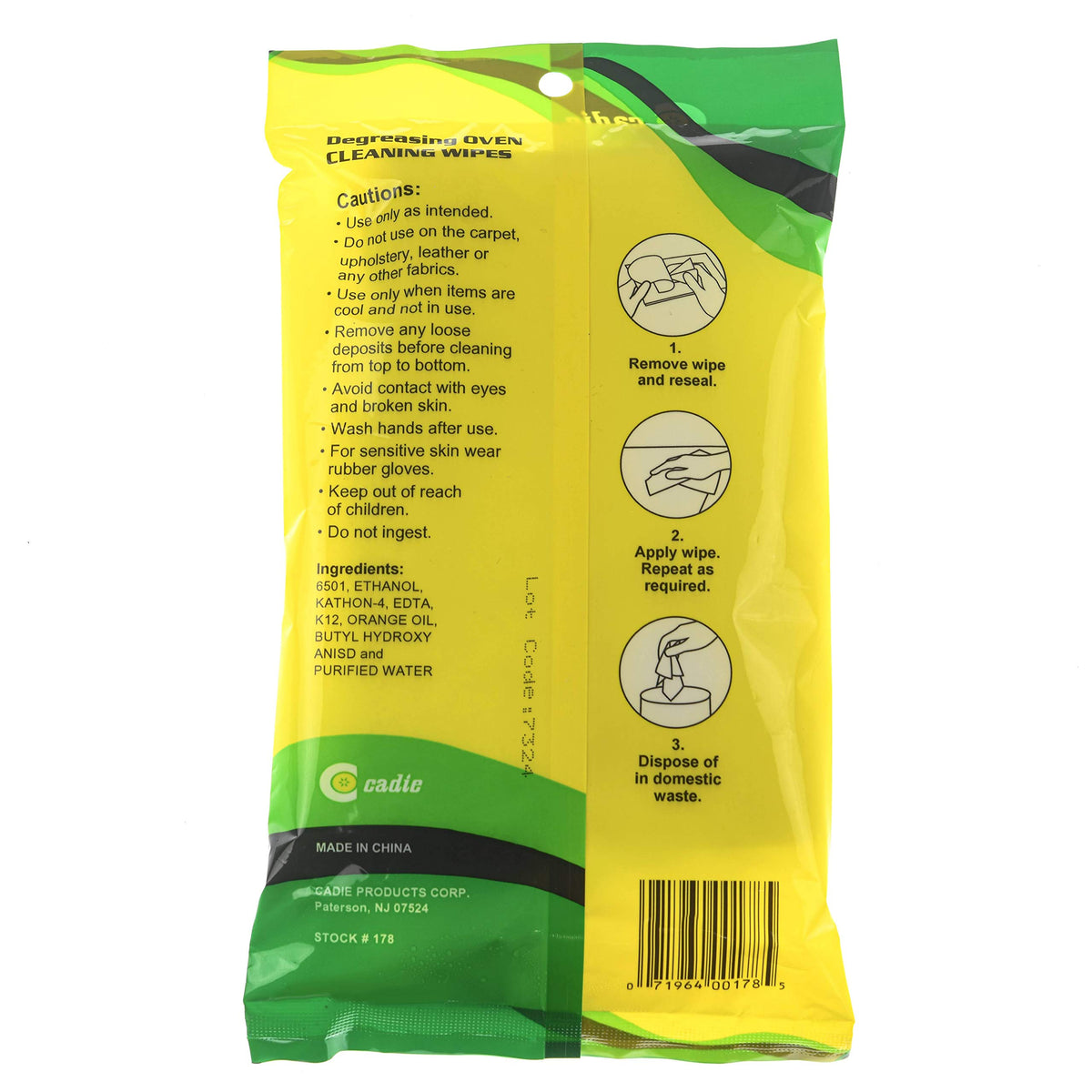 Degreasing Oven Cleaning Wipes 20 Wipes (20 Count)