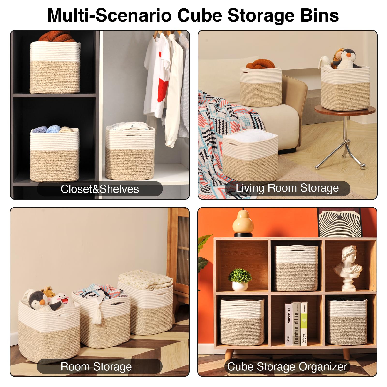 11 Inch Cube Storage Bins (3 Count)