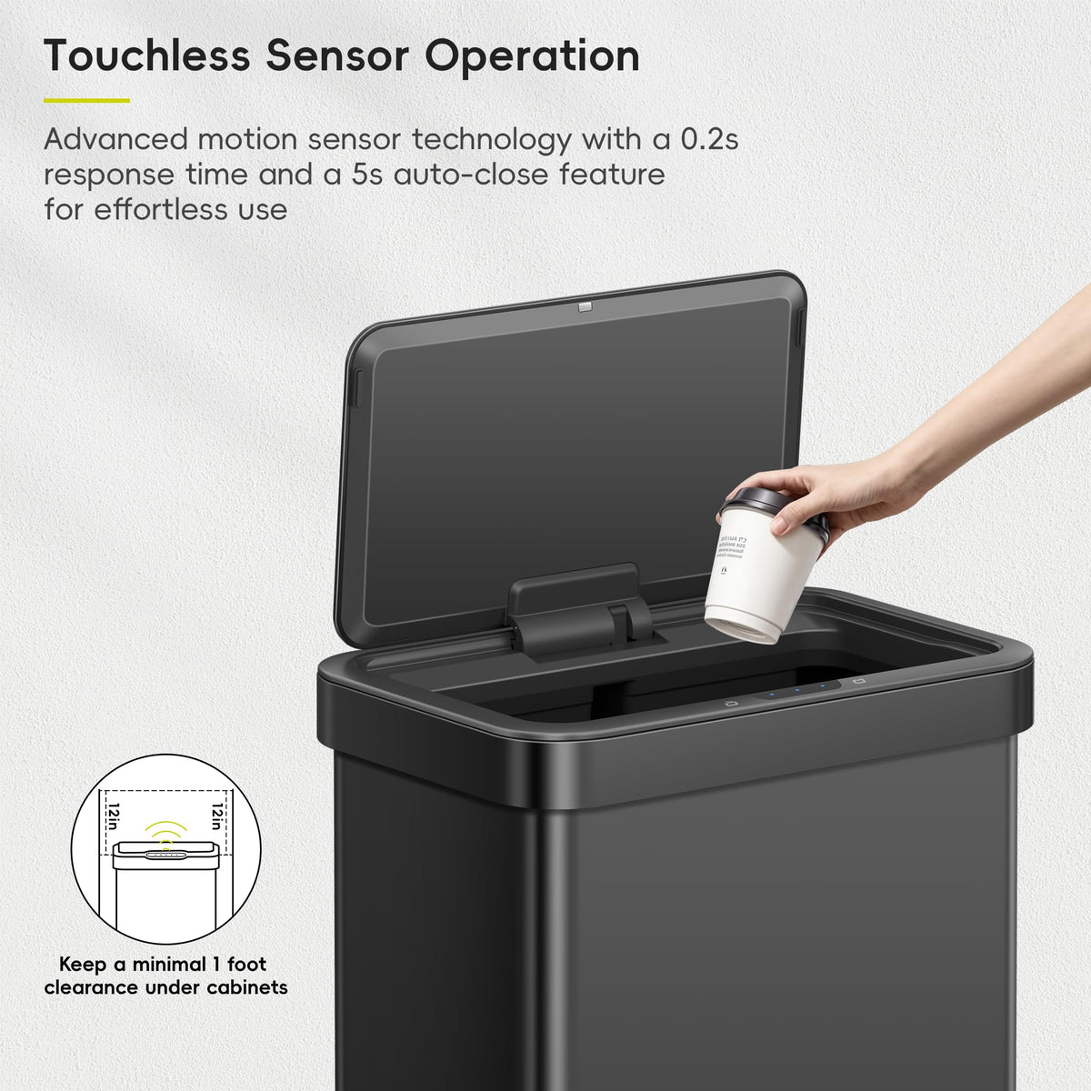 Nova Sensor Trash Can or Recycling Bin