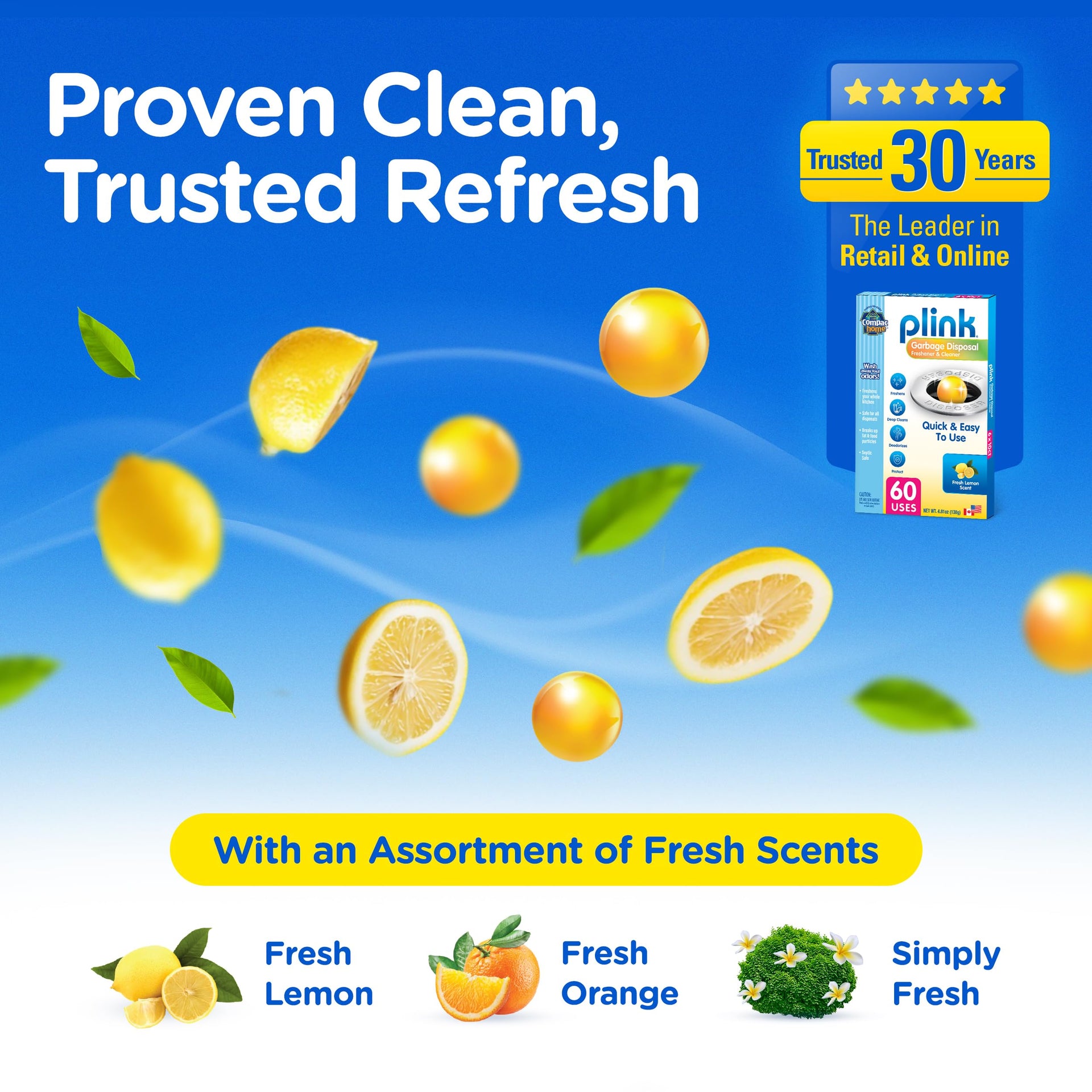 60 Count]] Plink Garbage Disposal Cleaner and Deodorizer VALUE PACK