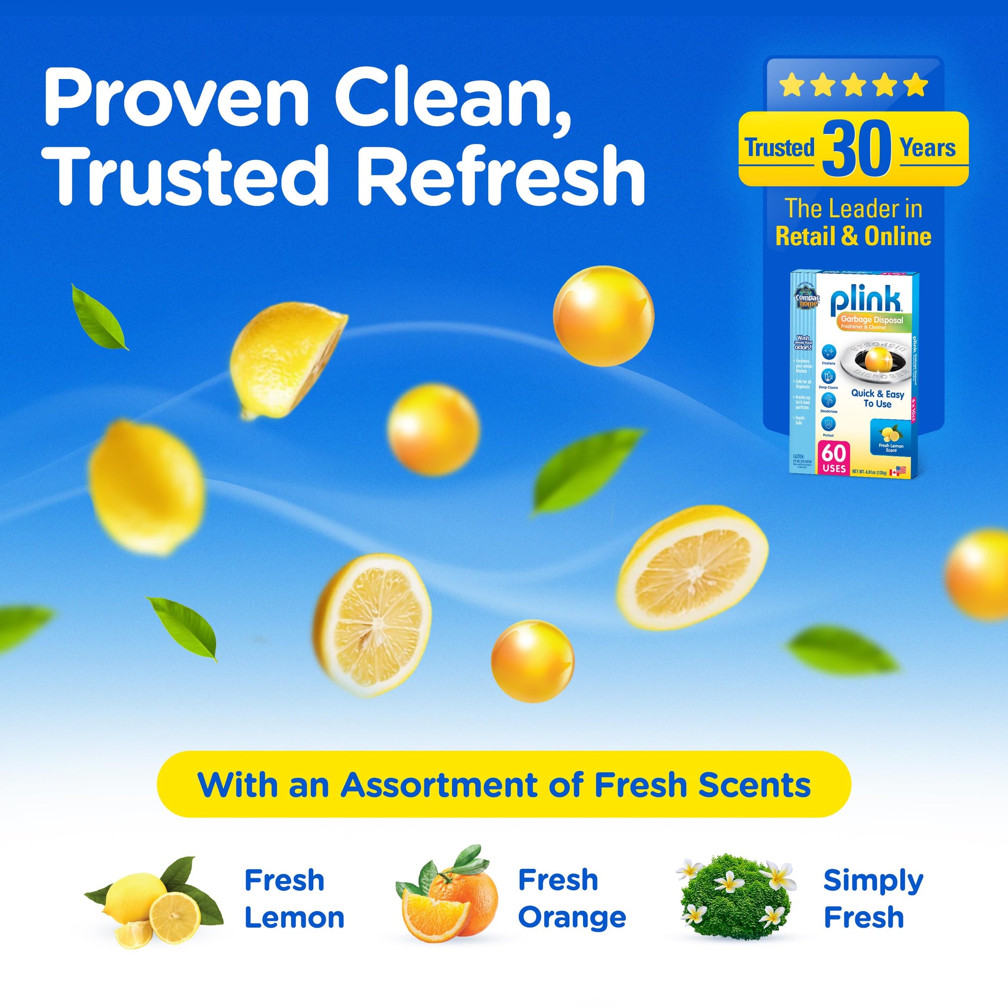 60 Count]] Plink Garbage Disposal Cleaner and Deodorizer VALUE PACK
