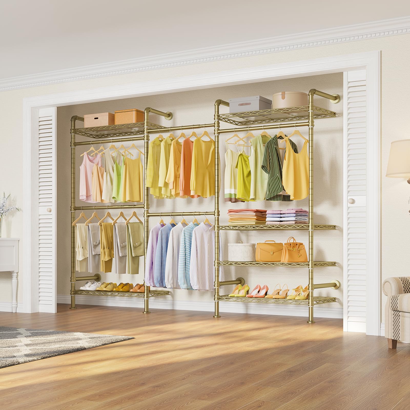 F3 Garment Rack Heavy Duty Clothes Rack for Hanging Clothes