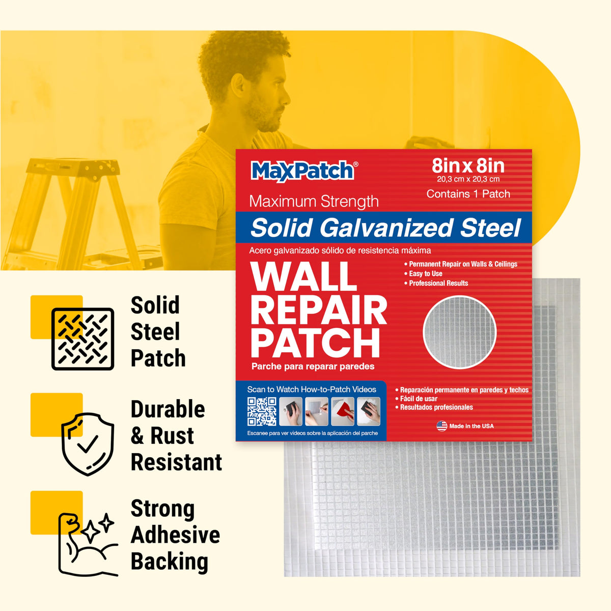 4 in. x 4 in. Solid Metal Self (3 Count)