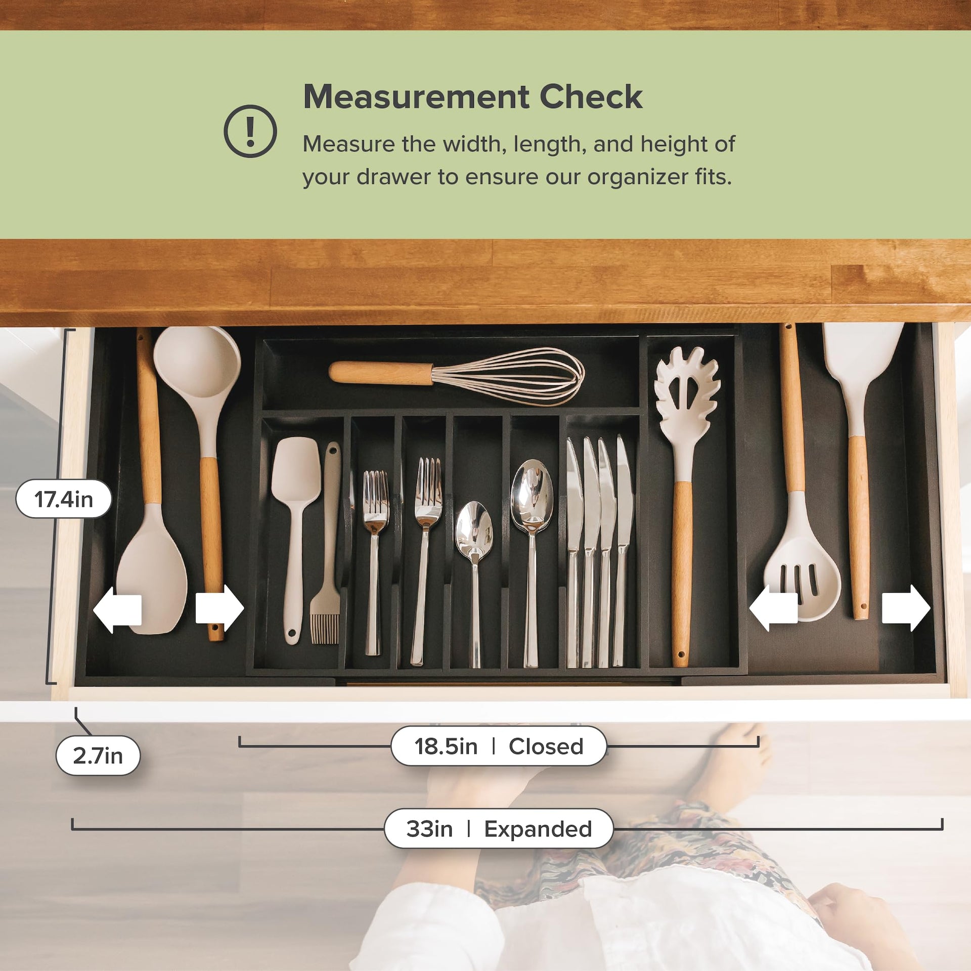 Silverware & Utensil Drawer Organizer