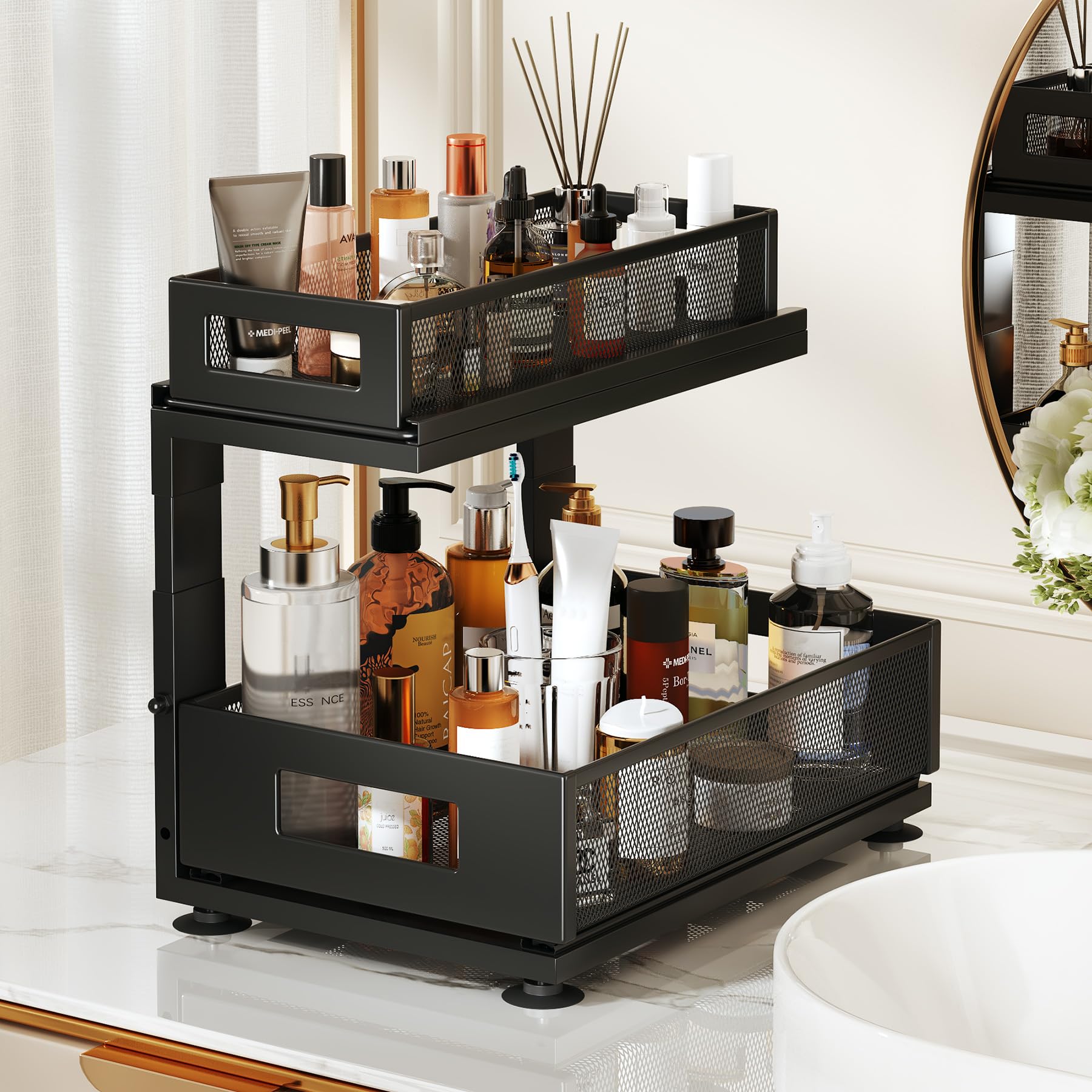 2 Pack Under Sink Organizer with Next (2 Count)