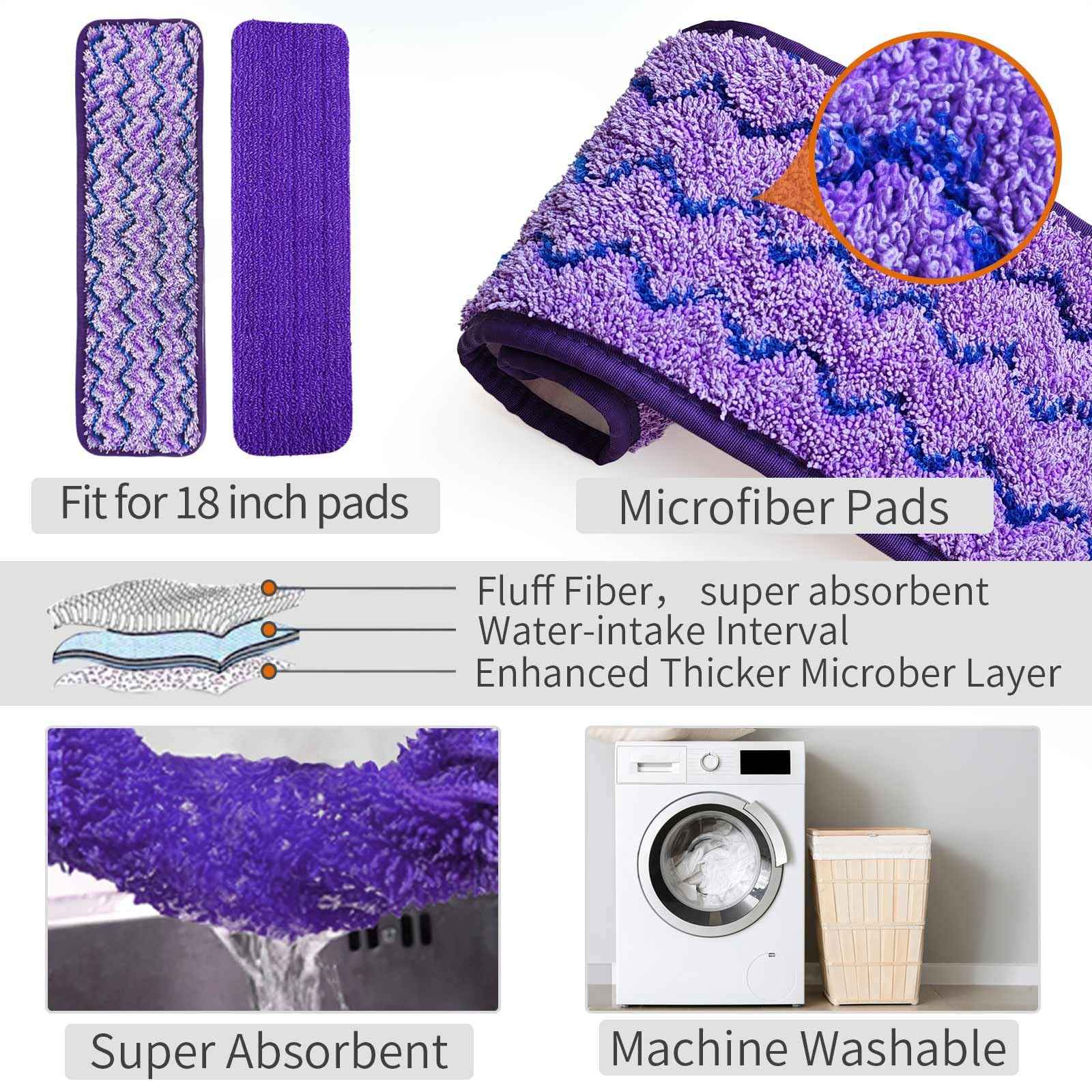 Spray Mop for Floor Cleaning with Bottle & 3 Microfiber Pads