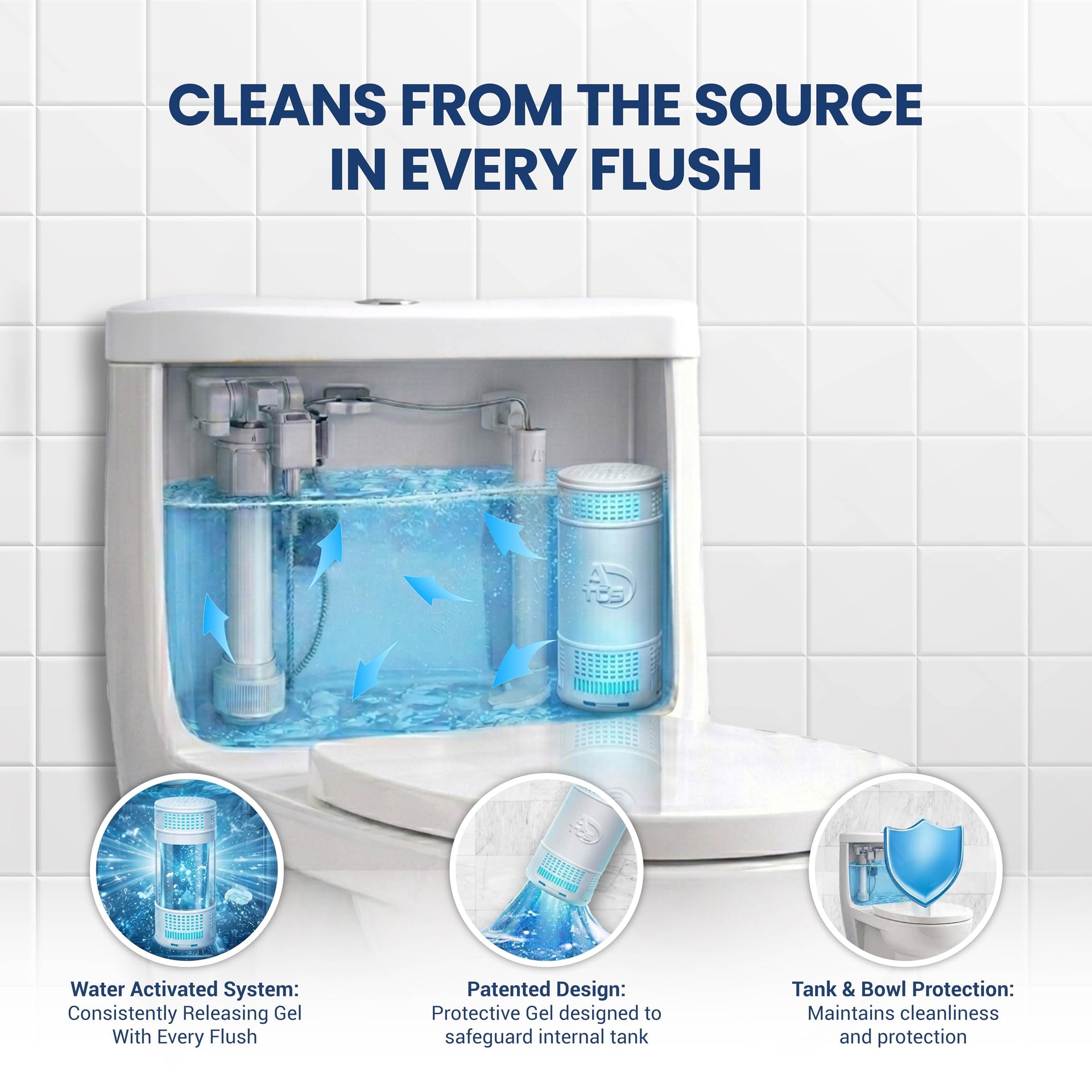 Patented Automatic Toilet Bowl Cleaner System