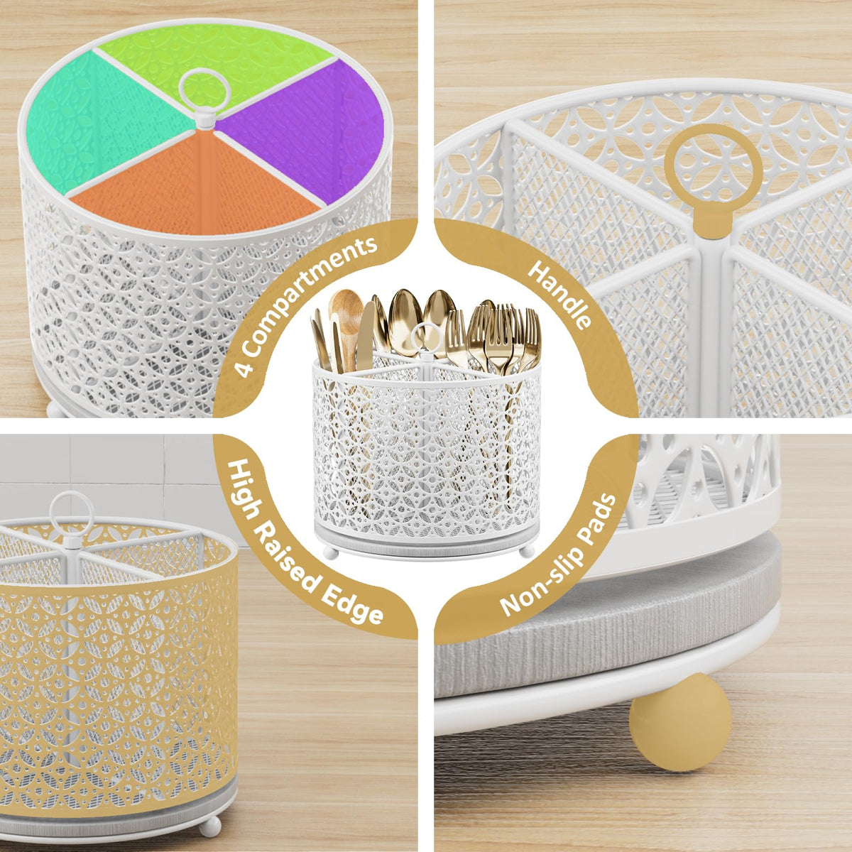 360° Rotating Kitchen Utensil Holder